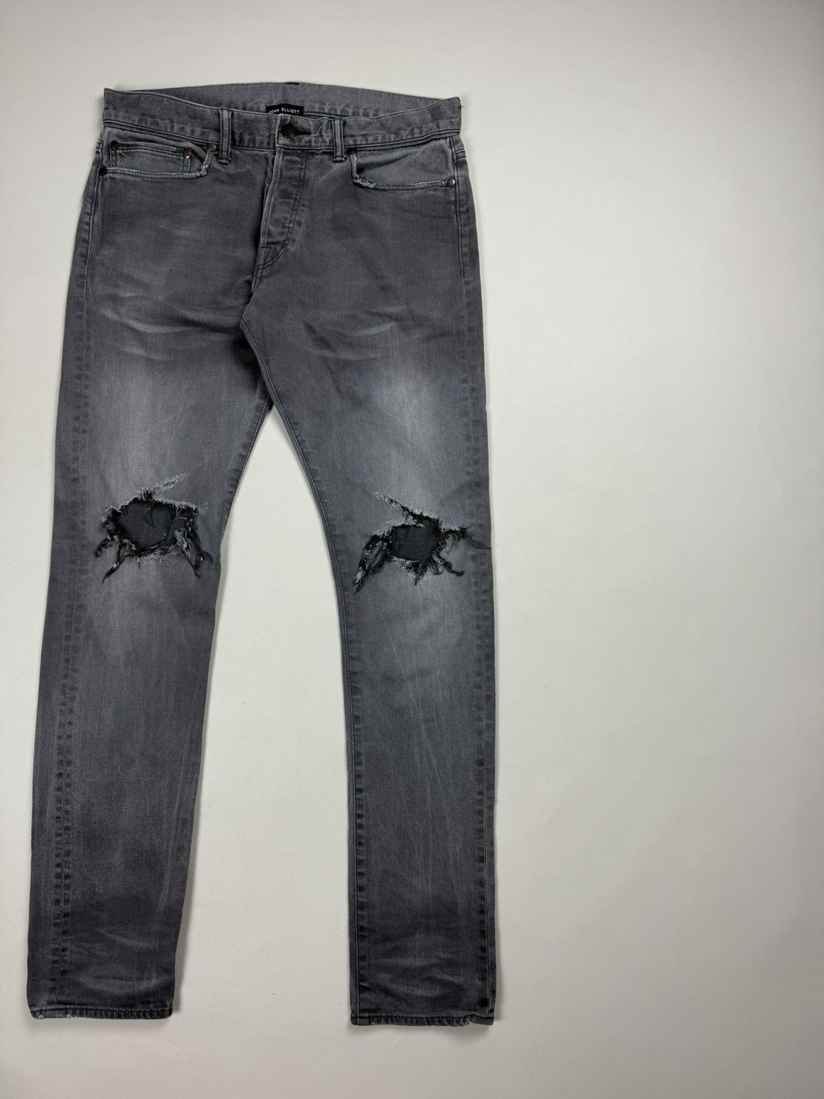 John Elliott John Elliott Men’s Distressed Denim Skinny Jeans Size 31 Size US 31 - 3 Thumbnail