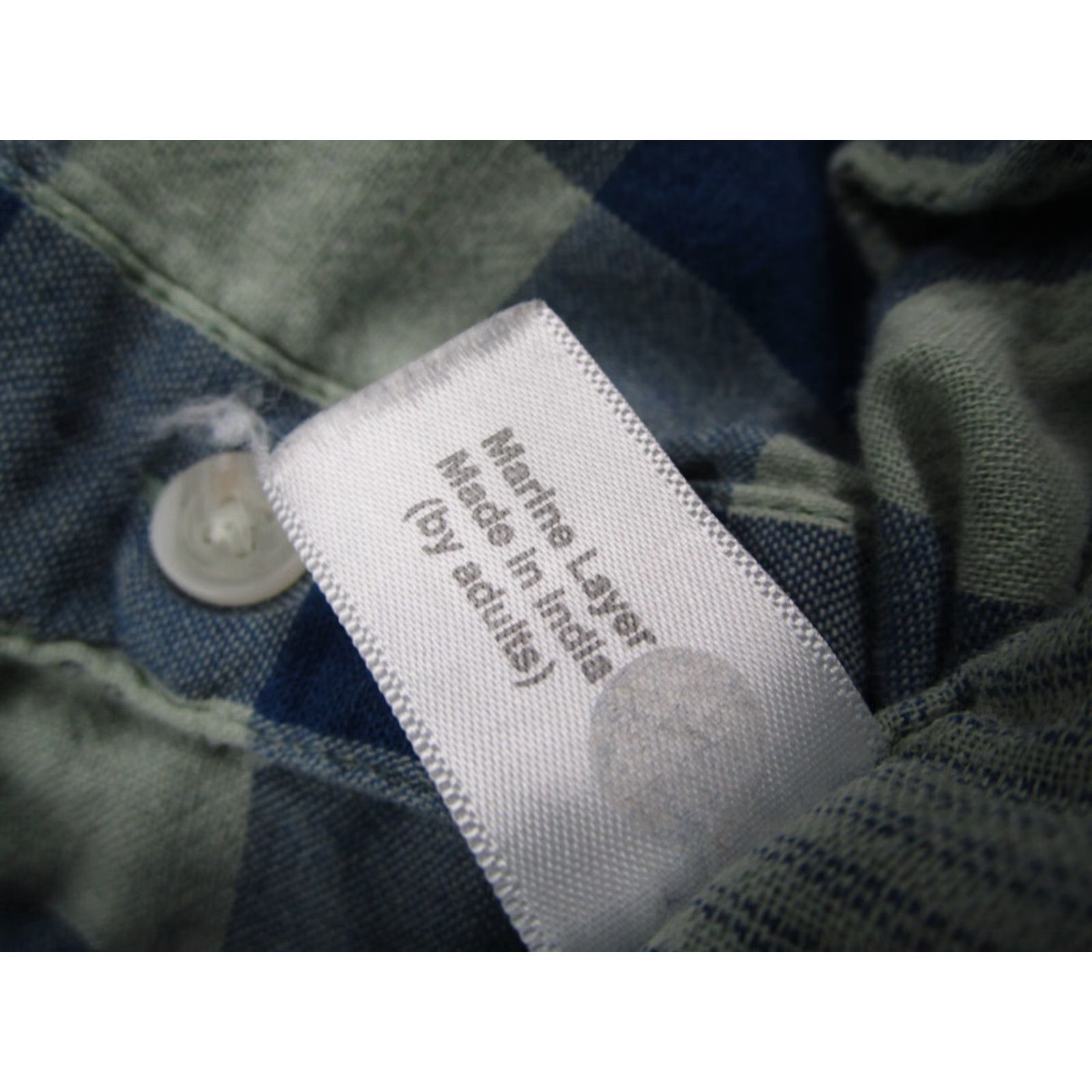 Marine Layer Marine Layer Shirt Mens Large Blue Check Button Up Long Sleeve Work Travel Hike Size US L / EU 52-54 / 3 - 6 Thumbnail