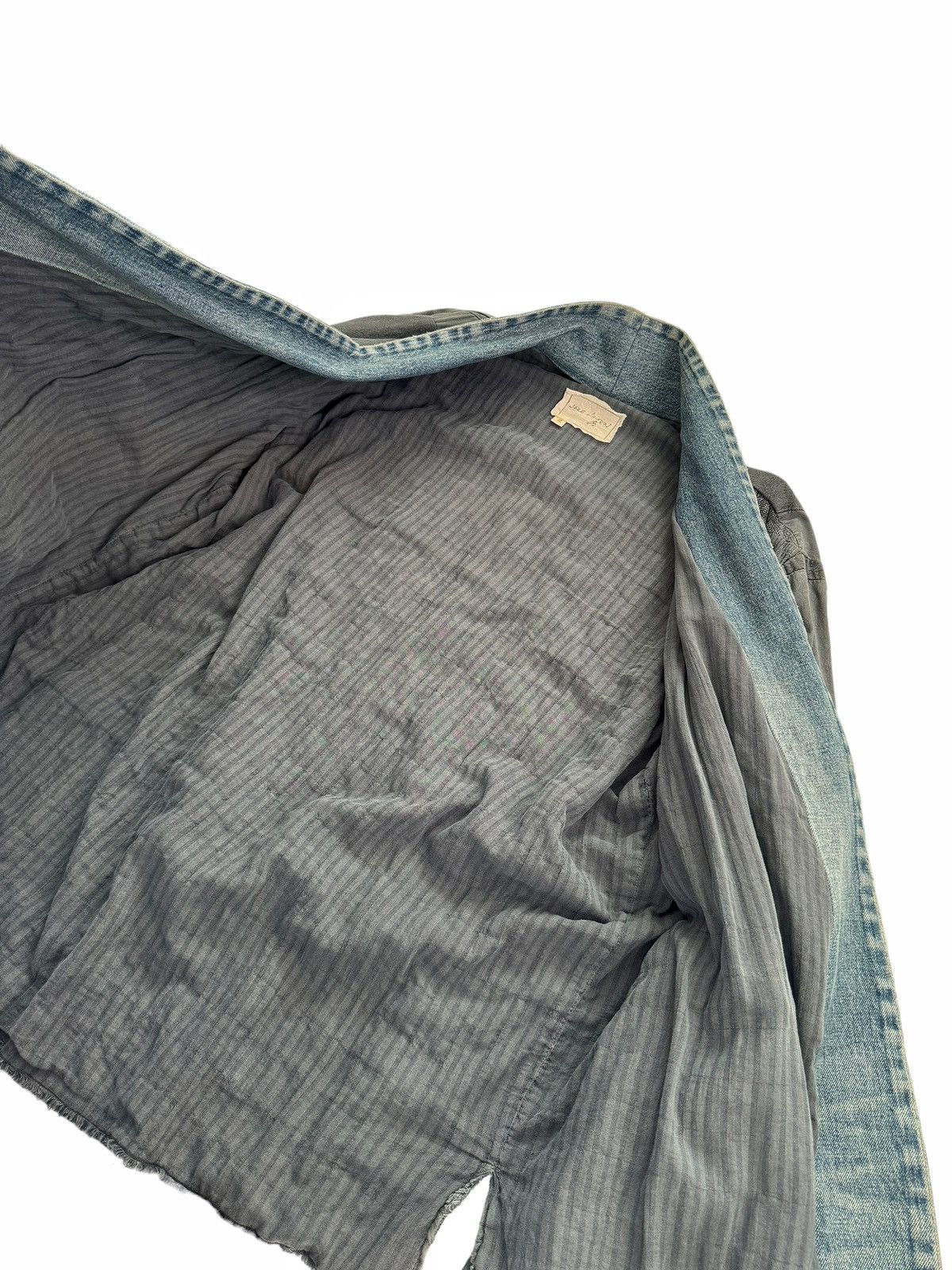 Greg Lauren Sz3 Sample Grey Washed Vintage Fabric GL1 Patchwork Kimono Size US L / EU 52-54 / 3 - 10 Thumbnail