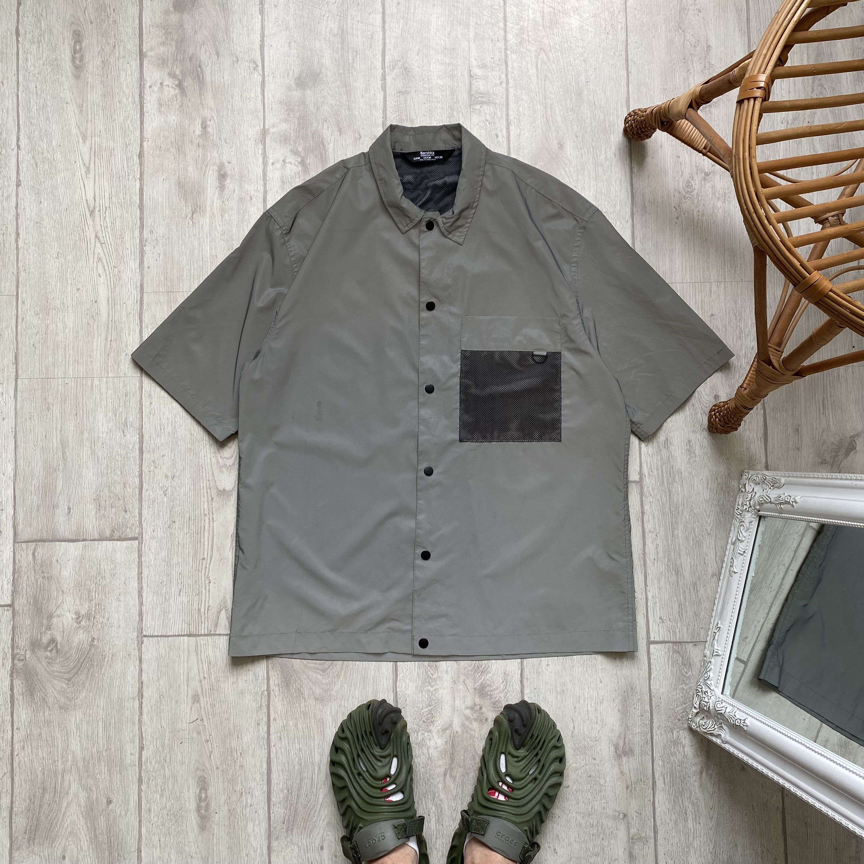 Rap Tees 🩶Reflective Crazy shirt jacket oversized Short sleeve Size US L / EU 52-54 / 3 - 2 Thumbnail