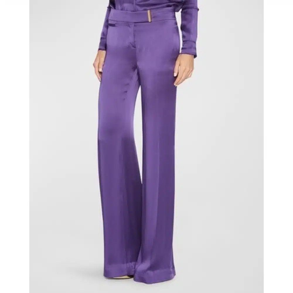 Tom Ford o1loc1c1224 PAW506 Satin Pant in Purple Size 24" / US 00 / IT 34 - 4 Thumbnail