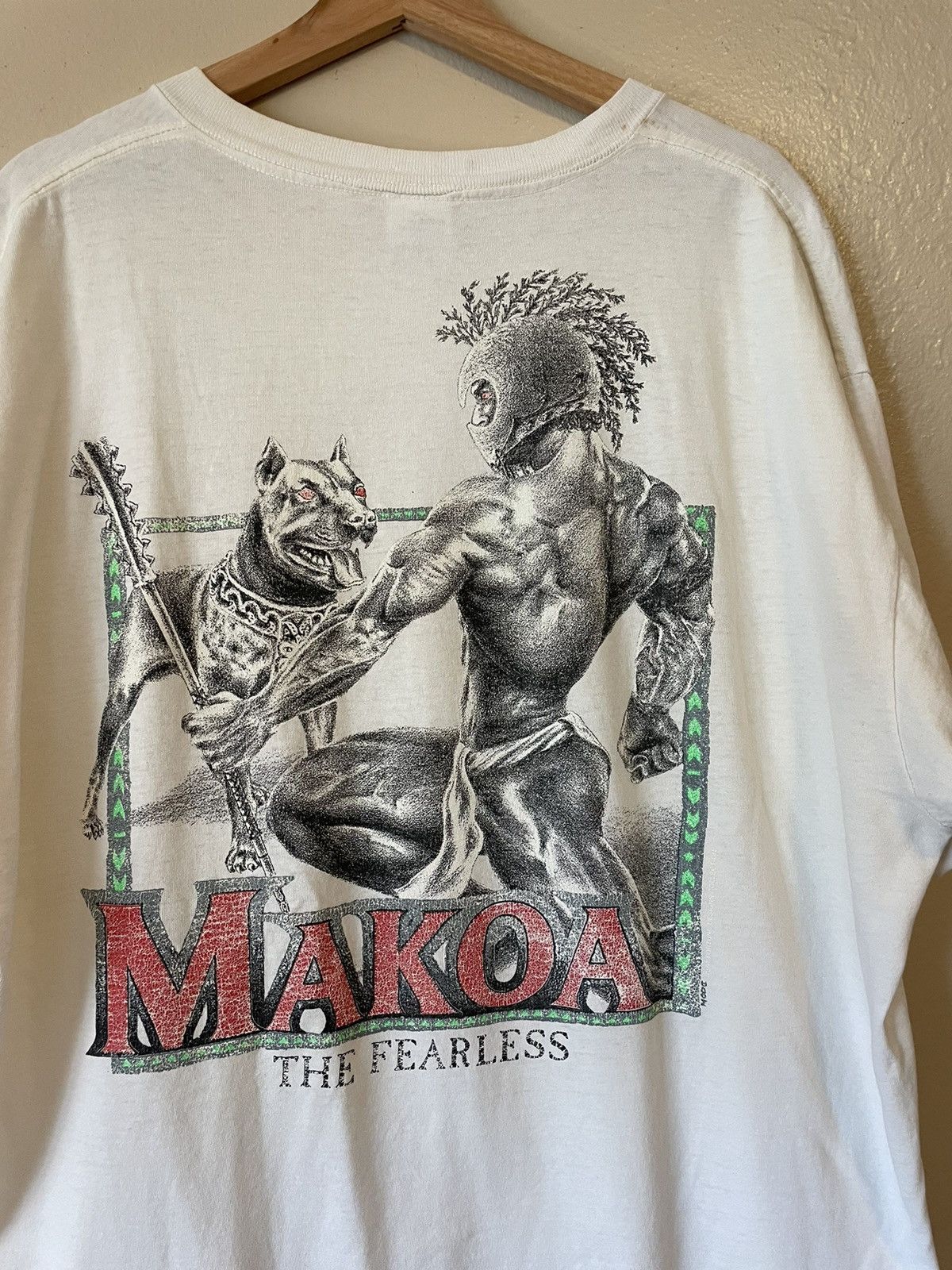 Vintage Vintage 90s Hawaiian Strength Makoa Graphic Tee Size US XL / EU 56 / 4 - 3 Thumbnail