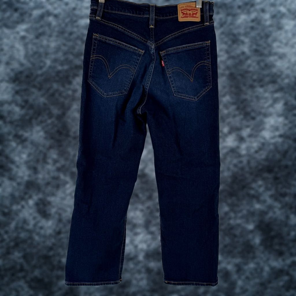 Levi's Levi's Ribcage Straight Ankle Jeans Women 29x27 Dark Indigo Destructed 72693-0133 Size 29" - 1 Thumbnail