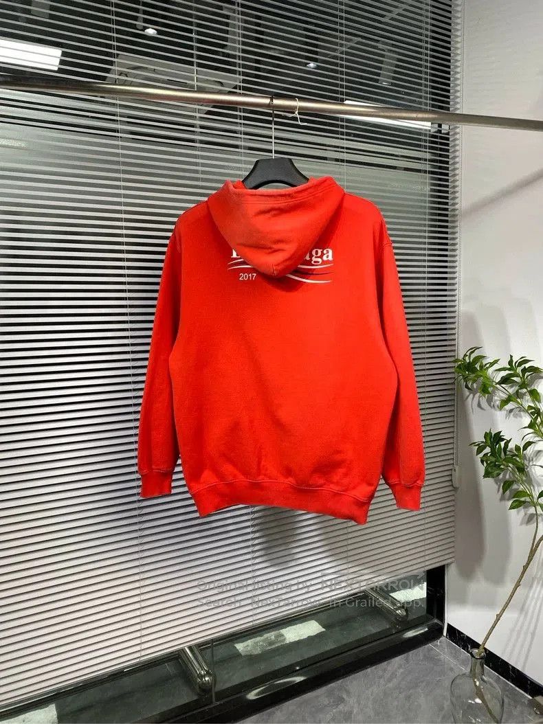 Balenciaga Balenciaga Red Logo Print Hoodie. Size US S / EU 44-46 / 1 - 1 Thumbnail