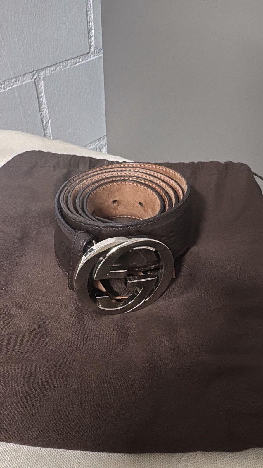 Gucci Belt Dark Brown Leather