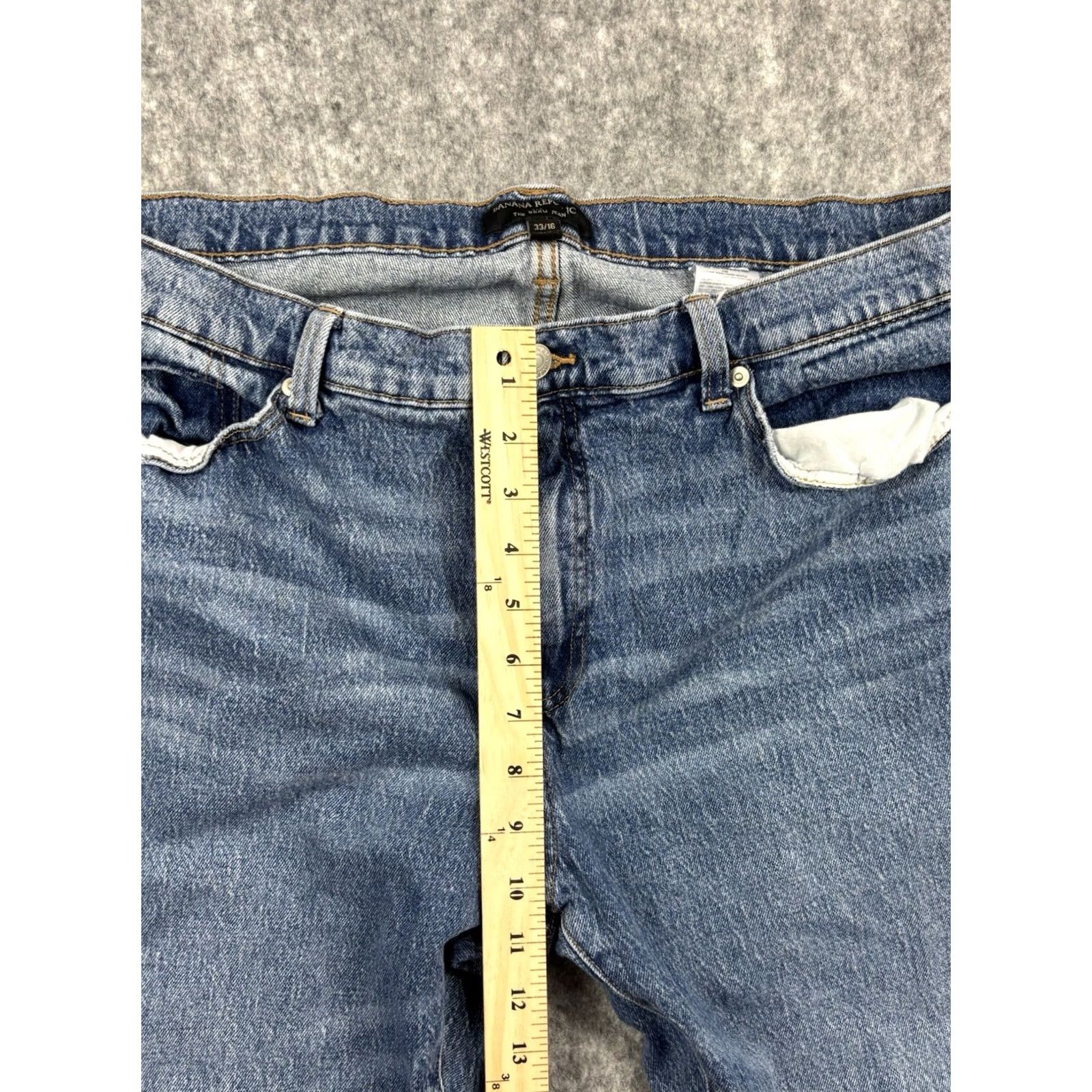 Banana Republic Banana Republic The Beau Jeans Denim Blue Mid-Rise 33/16 Petite Women Size 38" / US 16 / IT 52 - 2 Thumbnail
