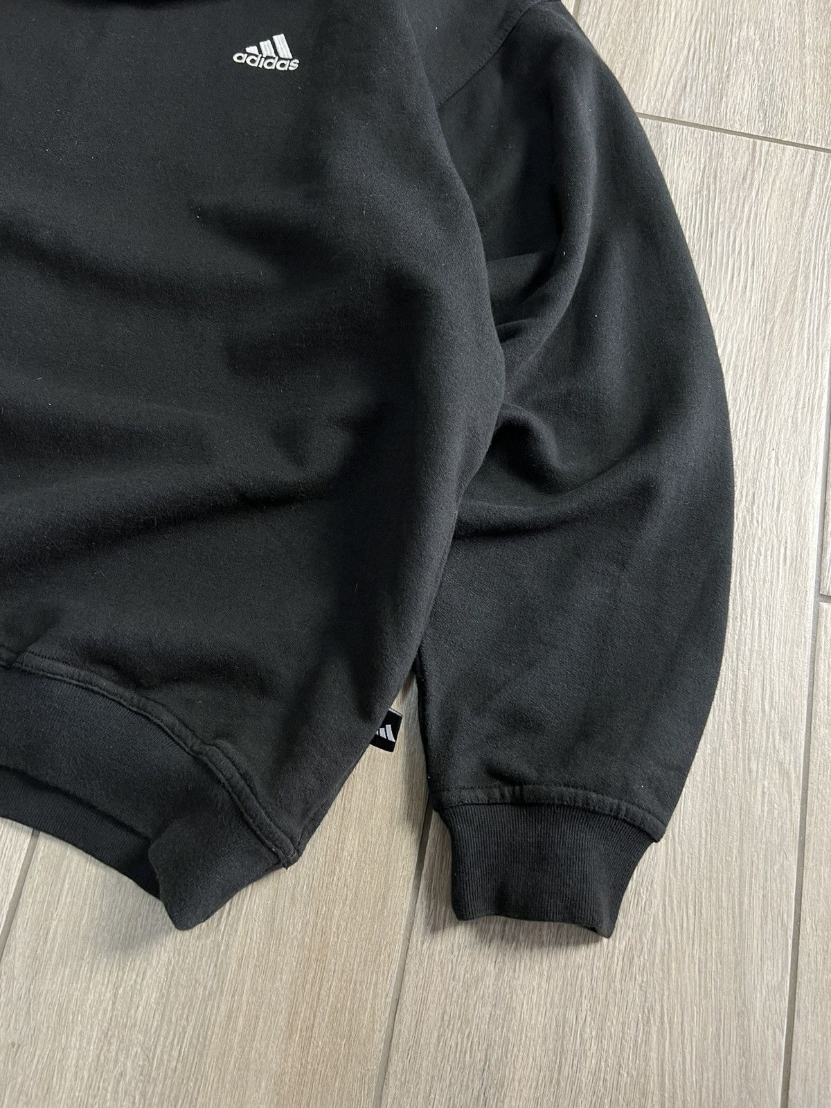 Adidas Adidas Vintage Sweatshirt Black 90s Mini Logo Size US L / EU 52-54 / 3 - 4 Thumbnail