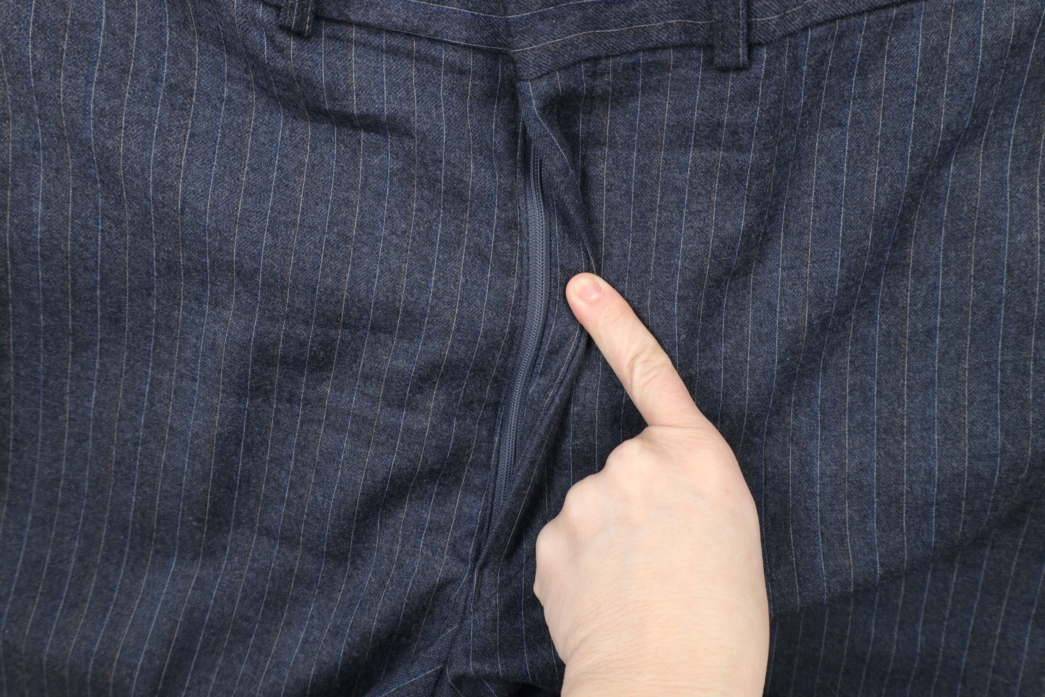 Vintage Vintage 70s Streetwear Wool Pinstriped Wide Leg Chino Pants Size US 36 / EU 52 - 6 Thumbnail