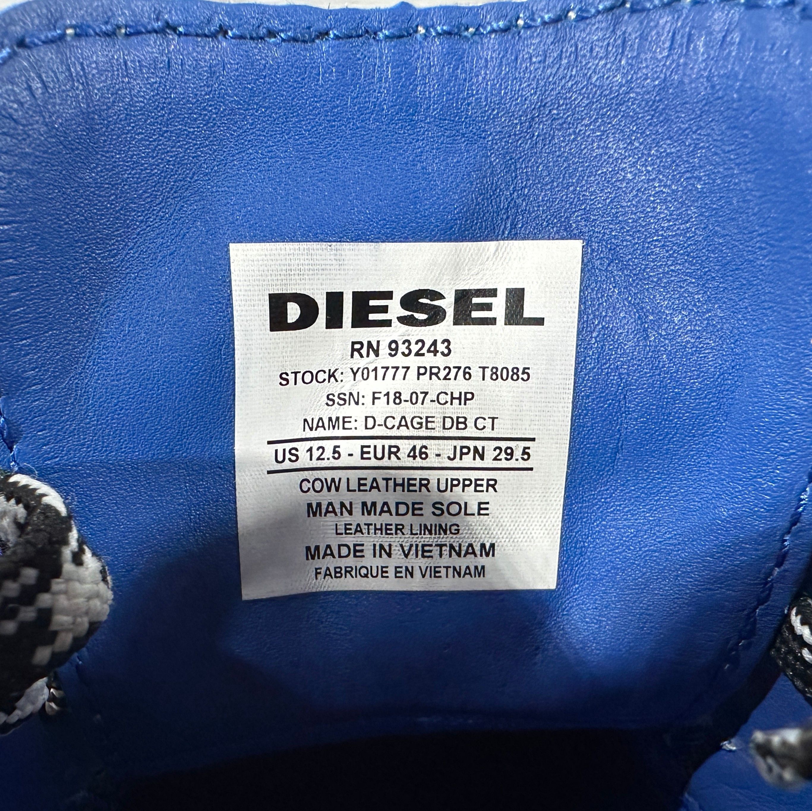 Diesel × Leather Diesel D-Cage Db Ct Gray Leather Lace Up Cap Toe Oxfords Size US 12.5 / EU 45-46 - 25 Thumbnail
