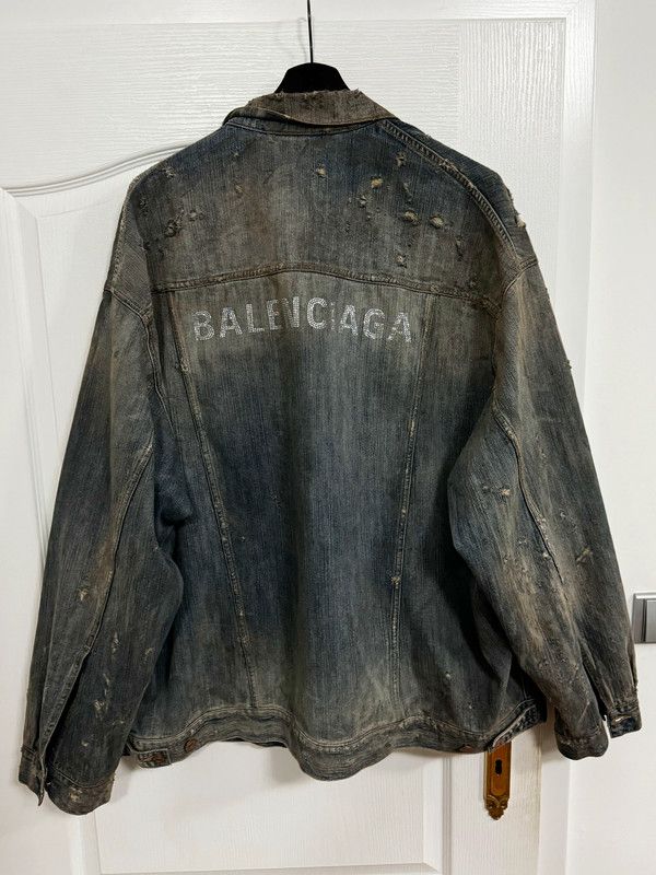 Balenciaga Balenciaga Denim Jacket Size US XL / EU 56 / 4 - 2 Thumbnail