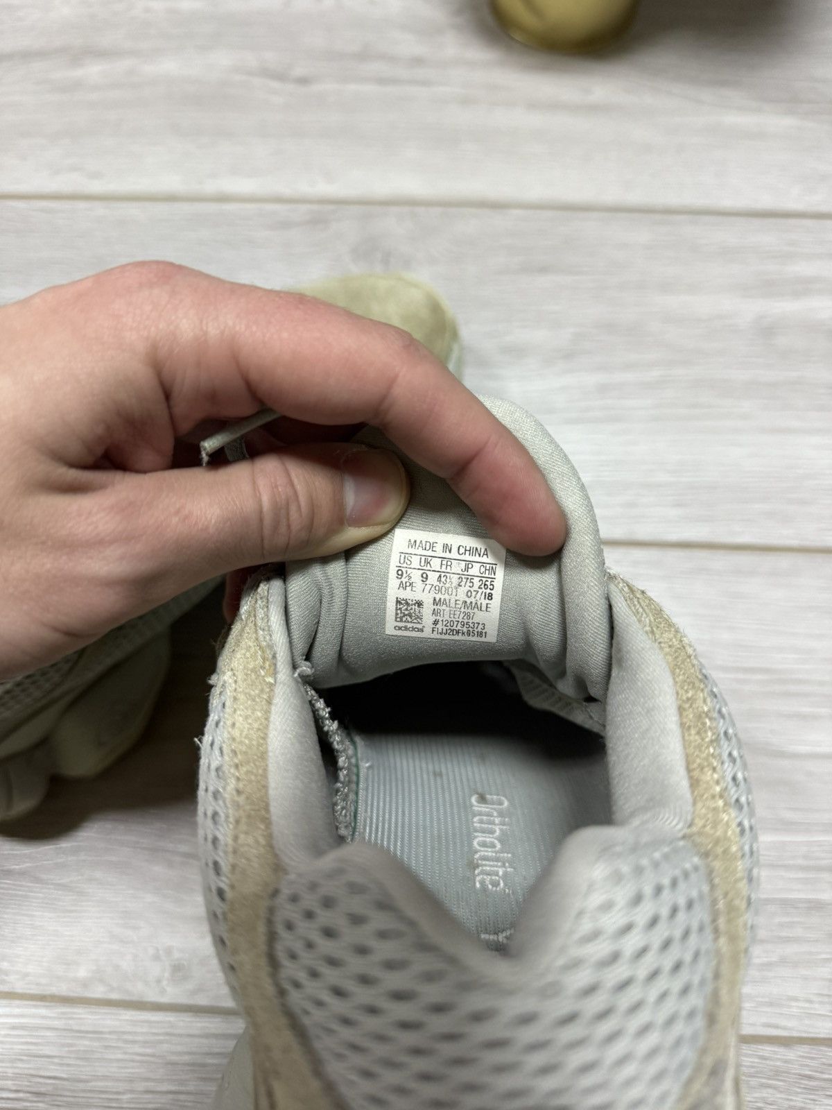 Adidas Bone White Yeezy 500 Blush 700 Cream Taupe Light 350 v2 Size US 9.5 / EU 42-43 - 9 Thumbnail