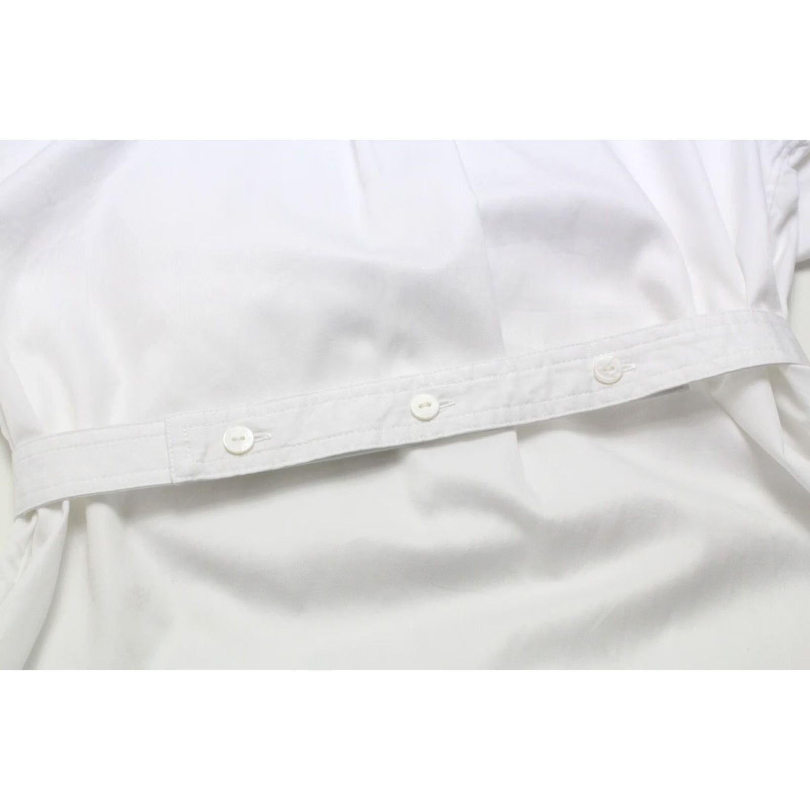 Vintage SUISTUDIO Ame Shirt Women's UK 10 Pullover Back Strap Longer Back White Size L / US 10 / IT 46 - 7 Thumbnail