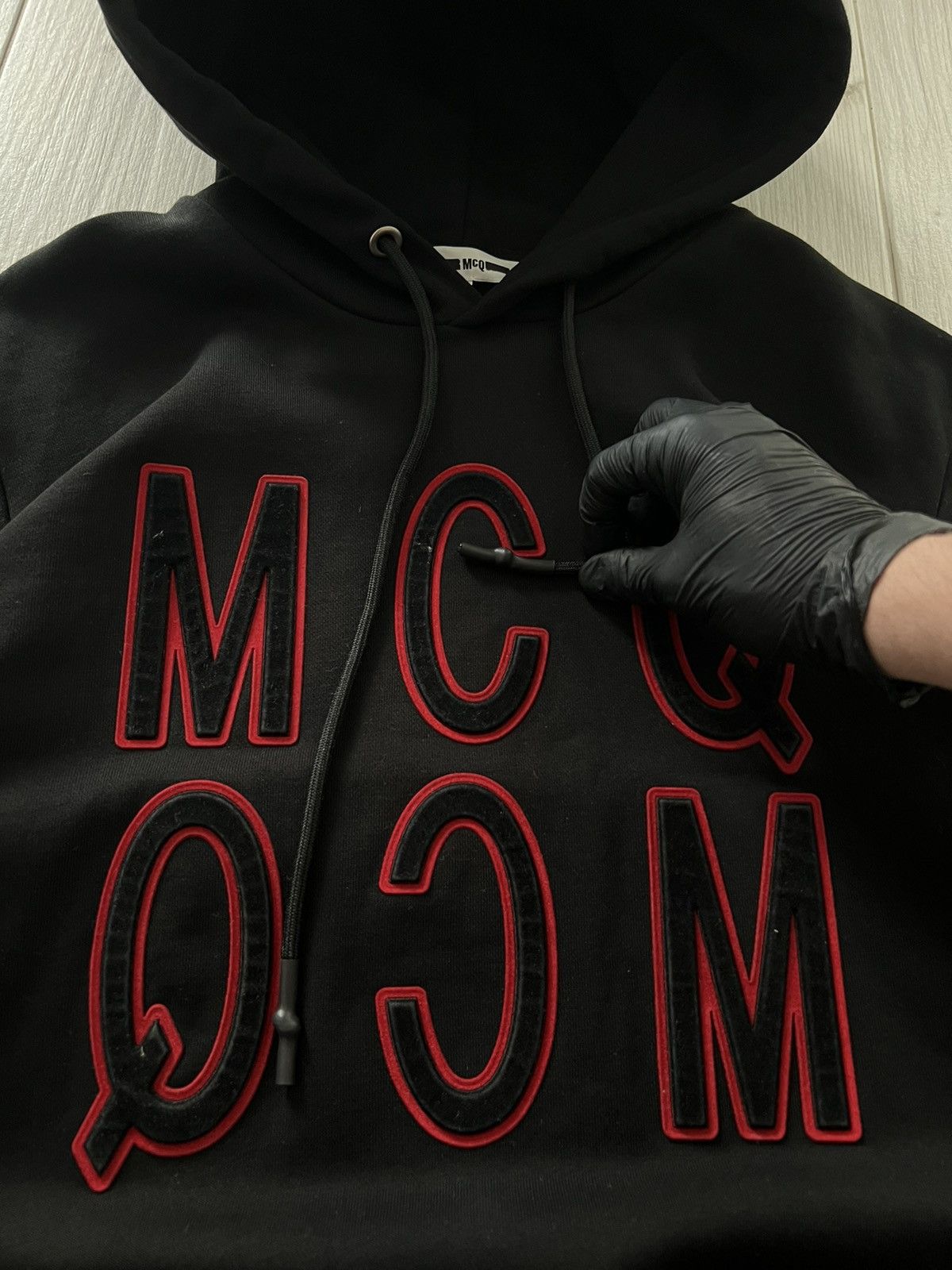 Alexander McQueen Alexander McQueen McQ Big Logo Black Hoodie Size Small Size US S / EU 44-46 / 1 - 12 Thumbnail