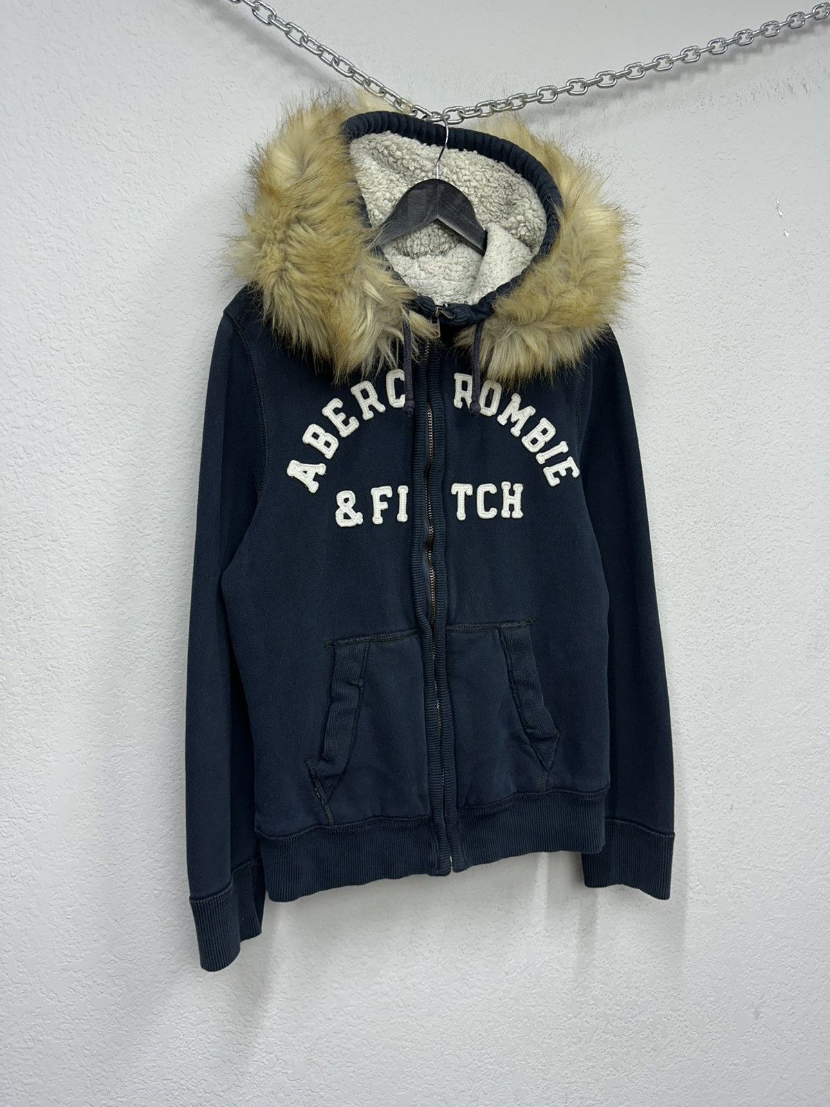 If Six Was Nine Vintage Abercrombie & Fitch Y2K Real Fur Hoodie Archival Size US L / EU 52-54 / 3 - 2 Thumbnail
