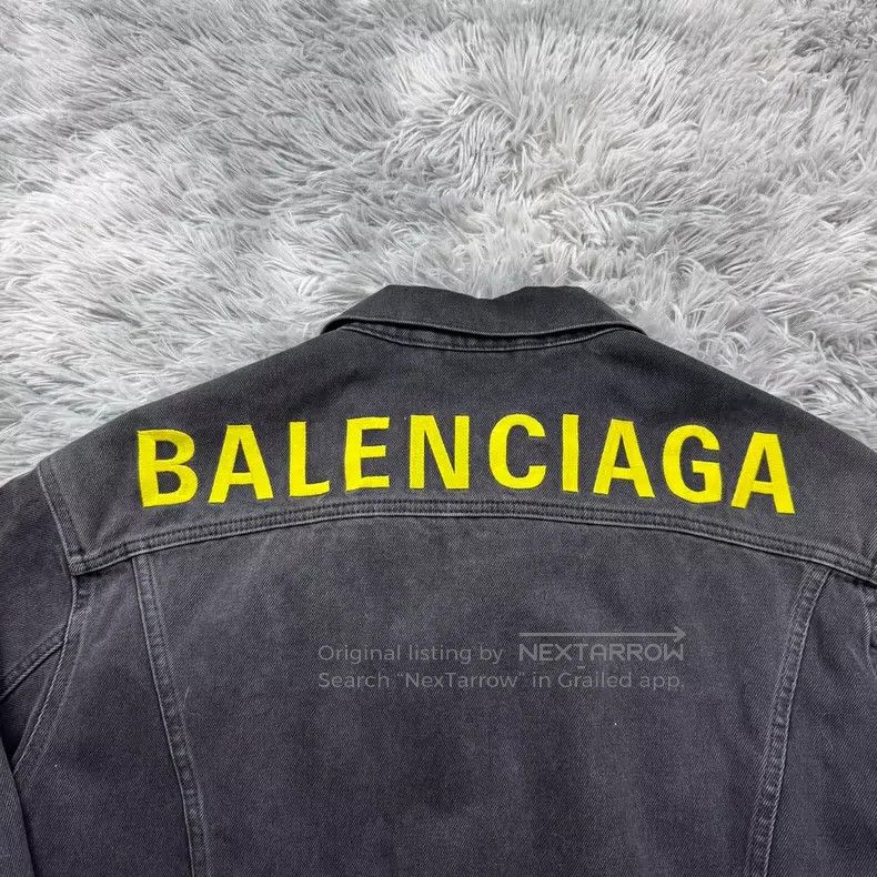 Balenciaga Balenciaga Back Label Embroidered Denim Jacket Size US S / EU 44-46 / 1 - 5 Thumbnail