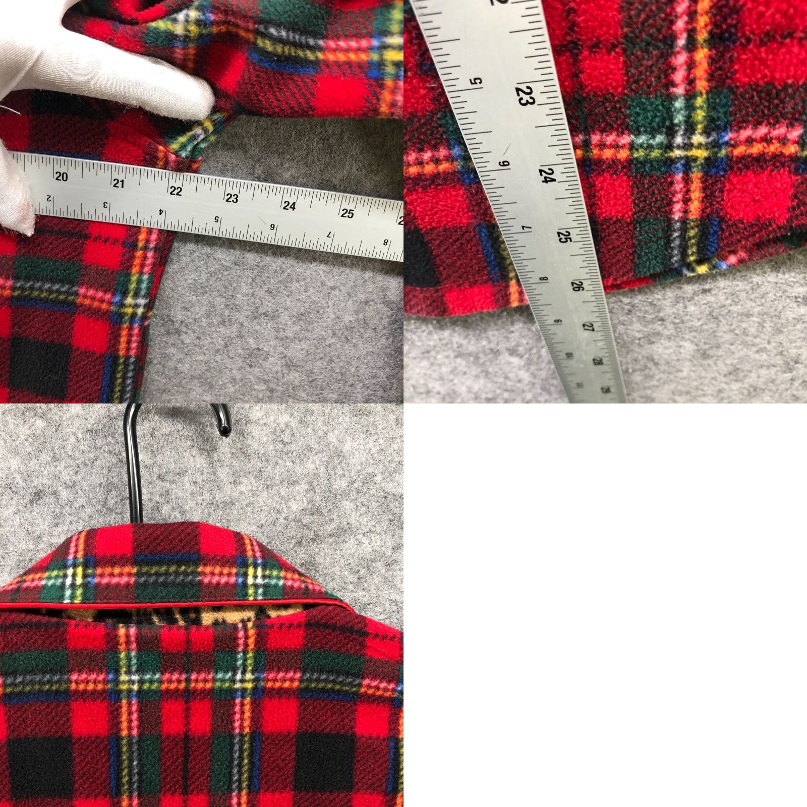 Ralph Lauren Lauren Ralph Lauren Fleece Pajama Shirt Womens L Red Scotch Plaid Crest Pocket Shirt Size L / US 10 / IT 46 - 8 Thumbnail