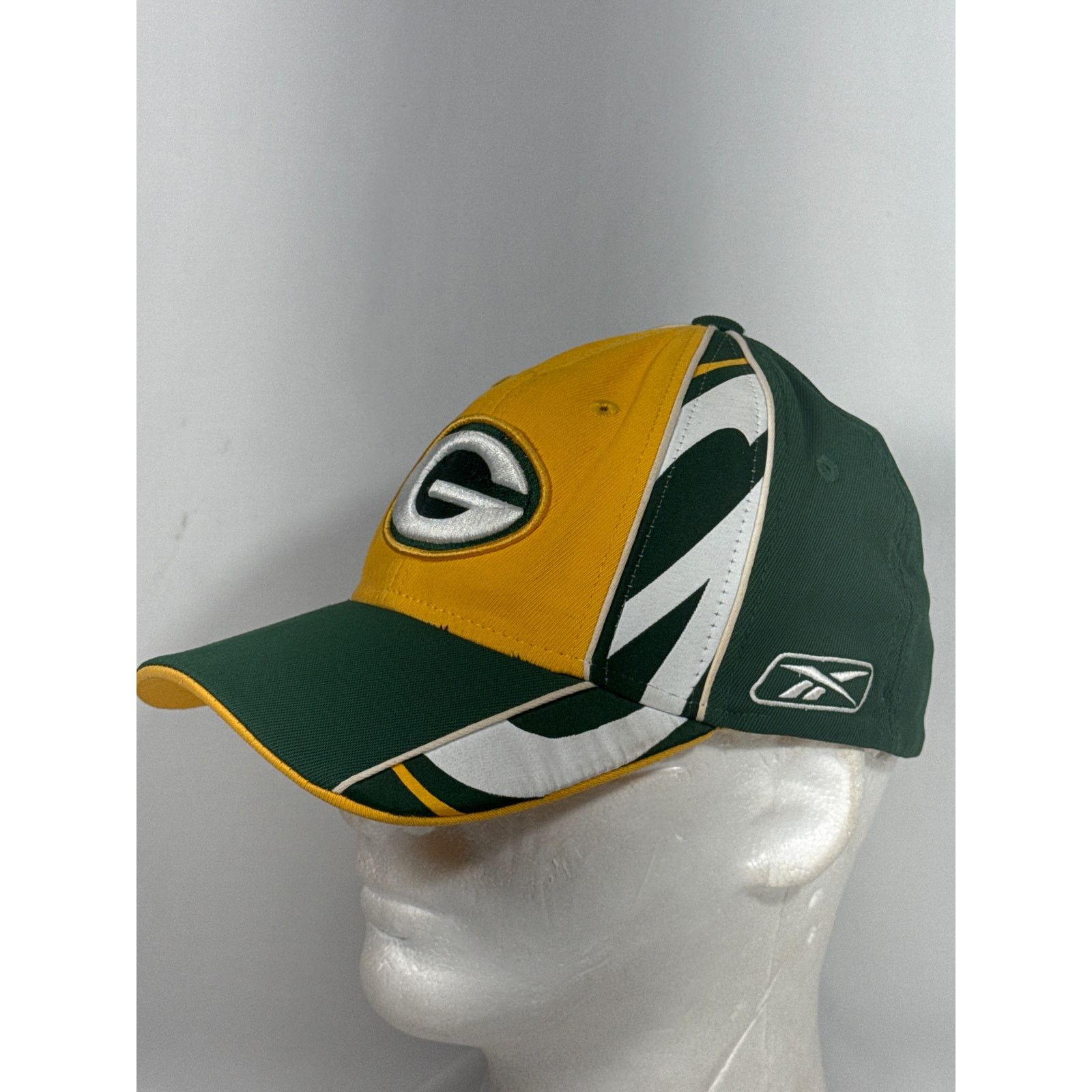 Reebok Green Bay Packers Reebok Stretchy Fitted Hat - Yellow/Green Size ONE SIZE - 3 Thumbnail