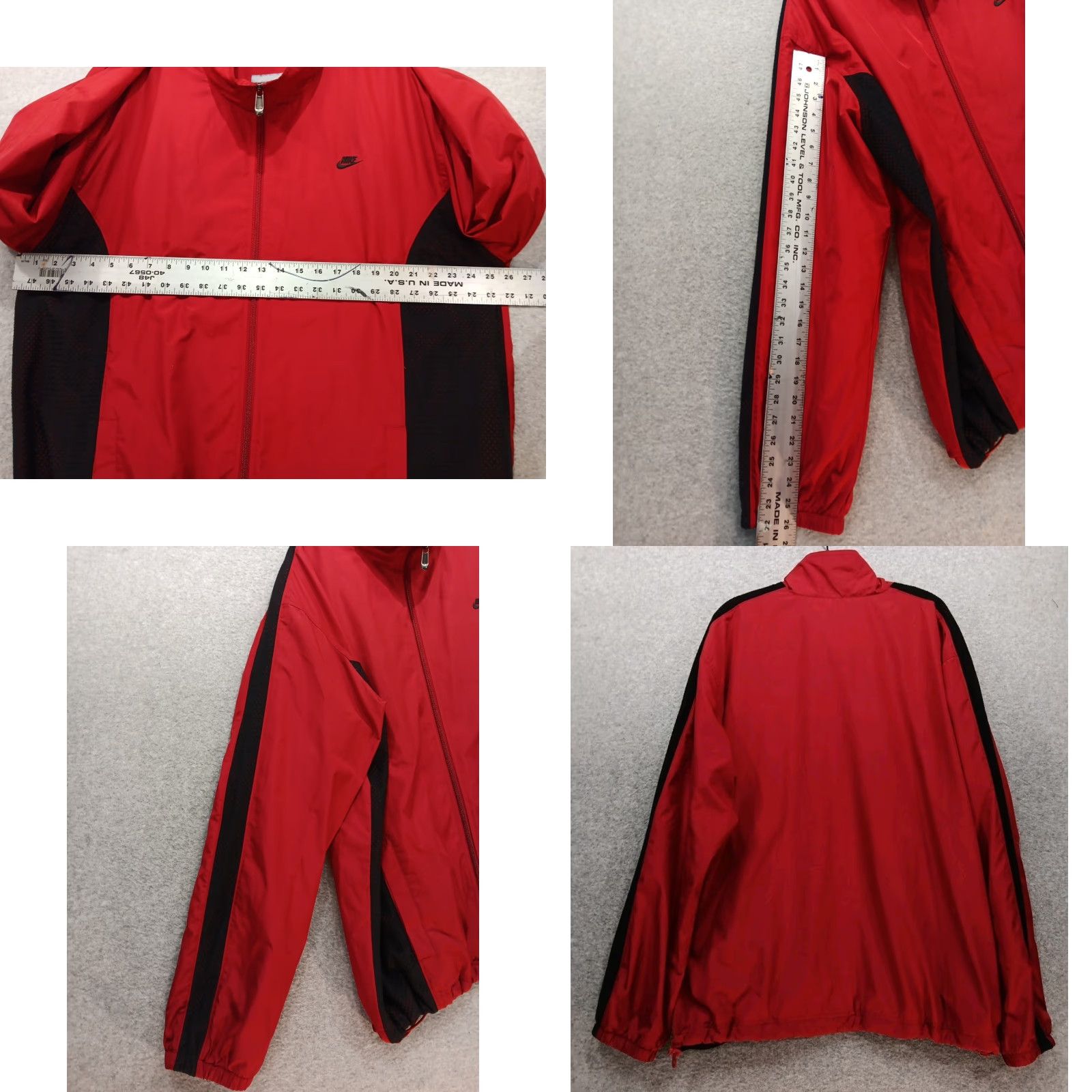 Nike VTG Nike Windbreaker Men’s Jacket 2XL Full Zip Red Black Lined Waist Drawstring Pocket Logo Casual Travel Workwear Hardwear? Size US XXL / EU 58 / 5 - 8 Thumbnail