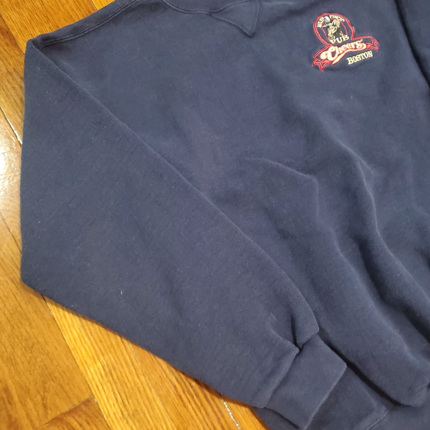 Lee VINTAGE Lee Sweatshirt Crew Neck Pullover USA 90s Graphic Embroidered Navy Blue Medium Unisex Adults Size US M / EU 48-50 / 2 - 2 Thumbnail