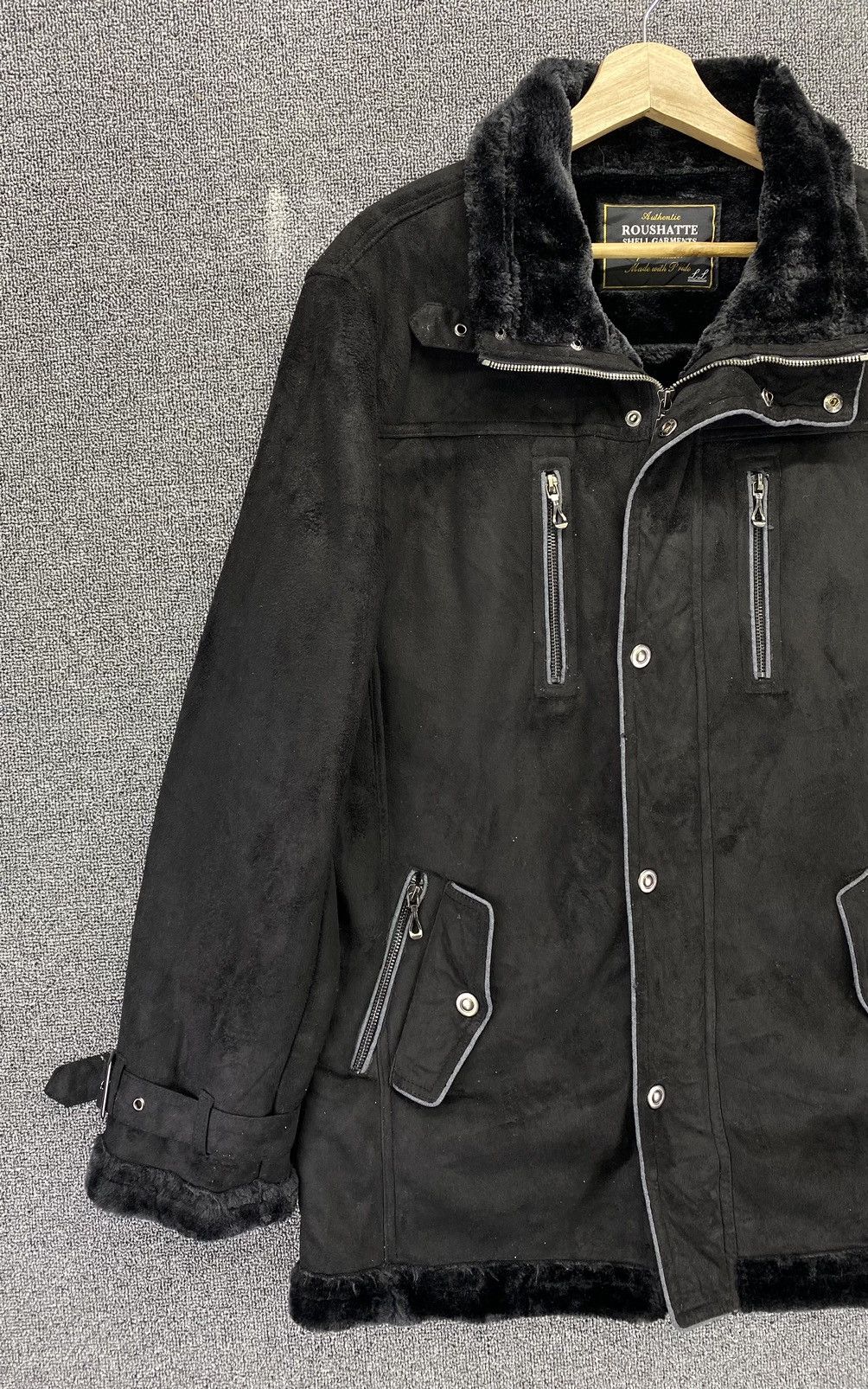 If Six Was Nine Vintage ROUSHATTE Shell Garments B3 Sherling Jacket Size US L / EU 52-54 / 3 - 3 Thumbnail