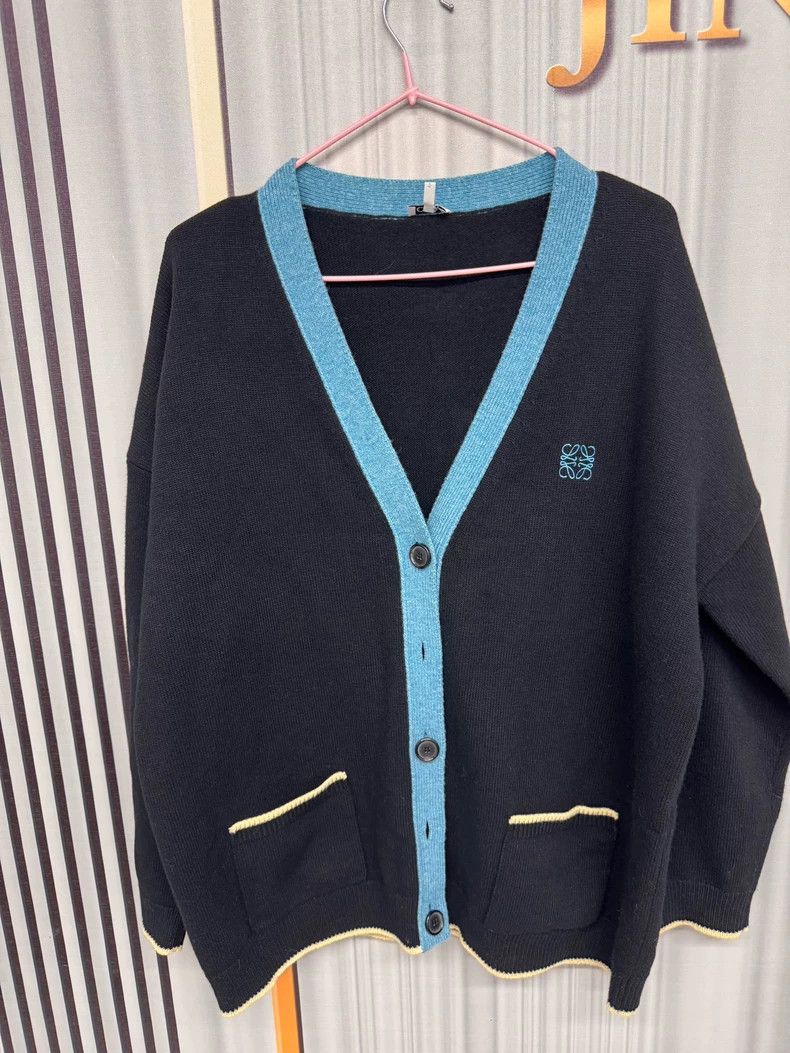 Loewe LOEWE Embroidered logo sweater sweater knitwear Size S / US 4 / IT 40 - 1 Thumbnail