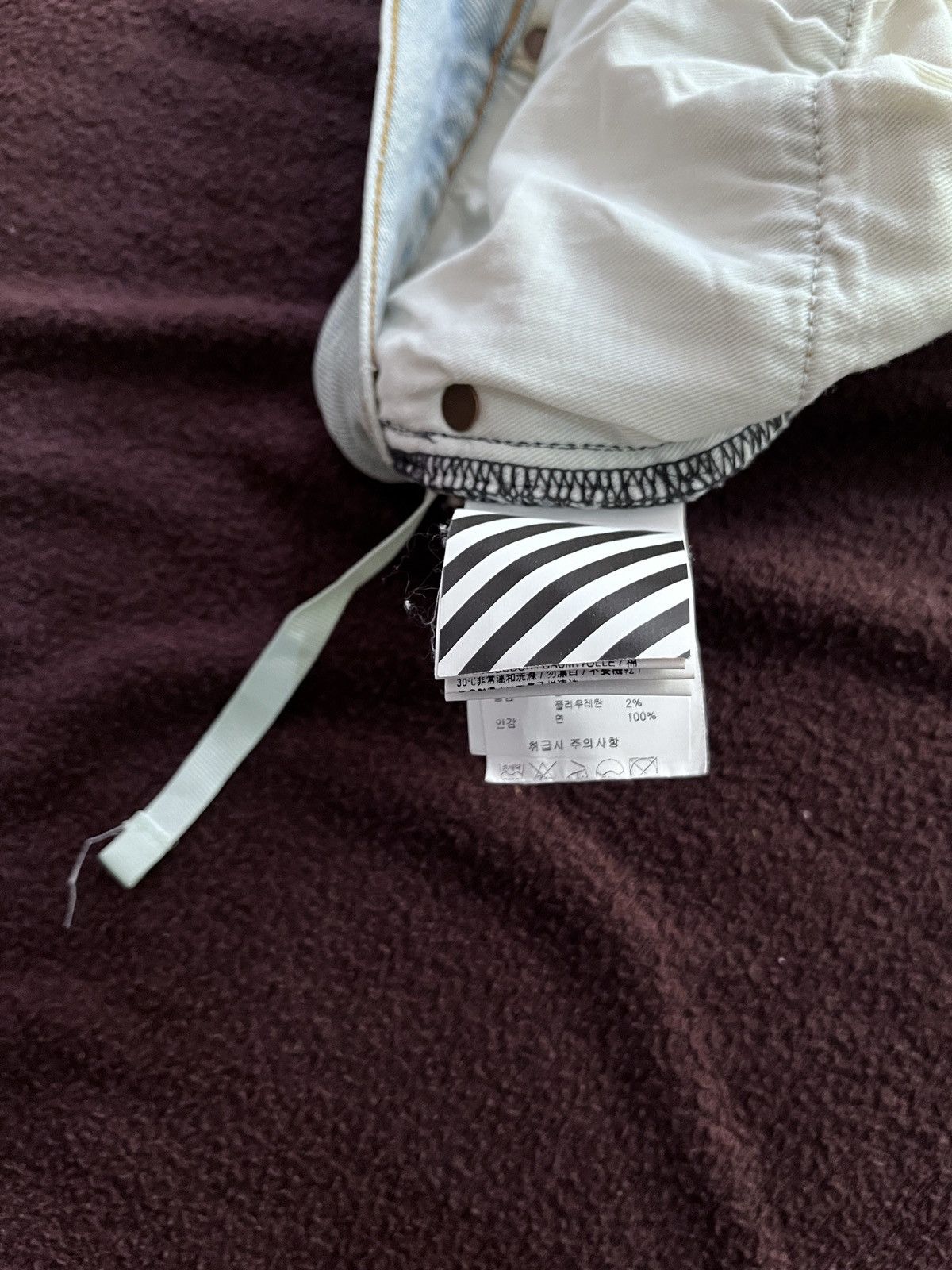 Off-White OFF WHITE VIRGIL ABLOH DISTRESSED DENIM Size US 31 - 12 Thumbnail