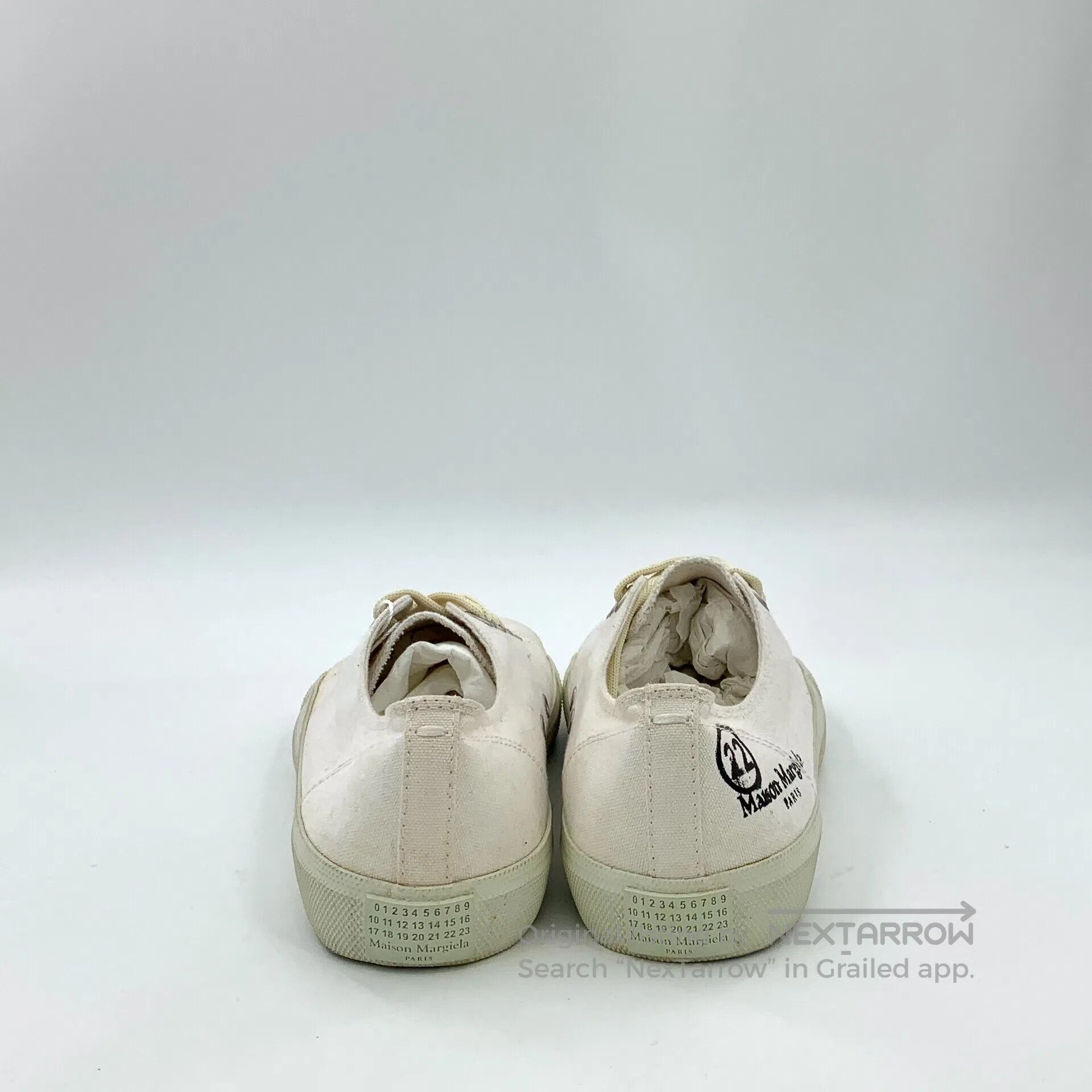 Maison Margiela Maison Margiela White Laced Casual Flat Sneakers| Size US 5 / EU 37 - 4 Thumbnail