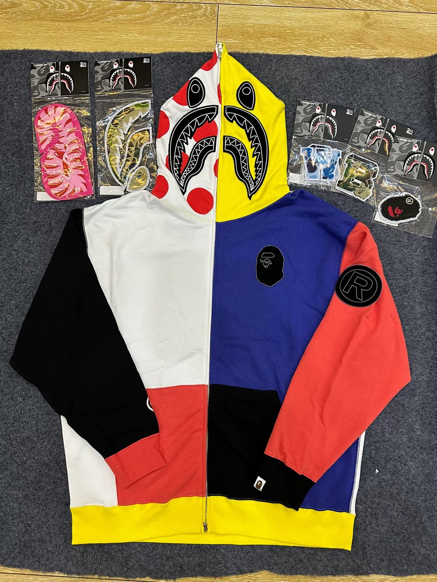 Bape Bape X Multi Shark Velcro Designer Size US XXL / EU 58 / 5 - 1 Thumbnail