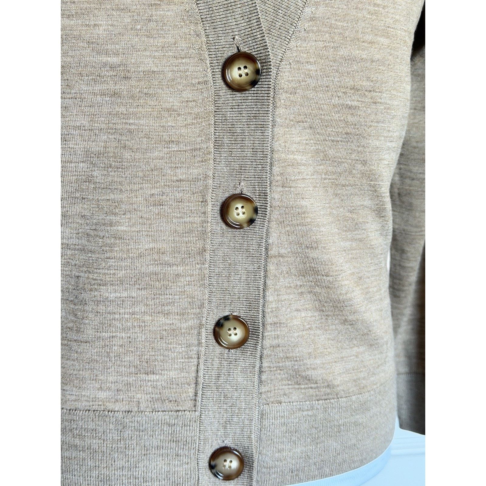 Burberry Burberry Tulip Wool Camel Melange Cardigan Sweater S 8112078 Size S / US 4 / IT 40 - 6 Thumbnail