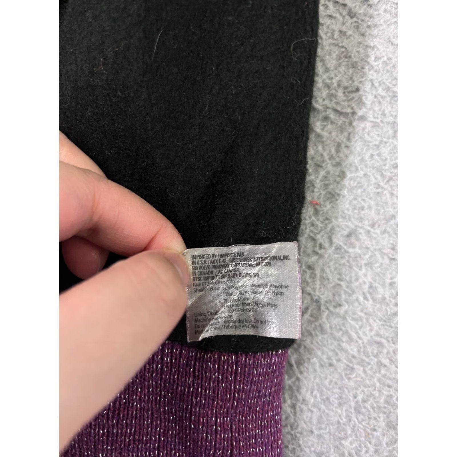 Vintage Dollar Tree Beanie Adult One Size Purple Knit Sparkly Wool Blend Polyester Lined Ski Size ONE SIZE - 6 Thumbnail