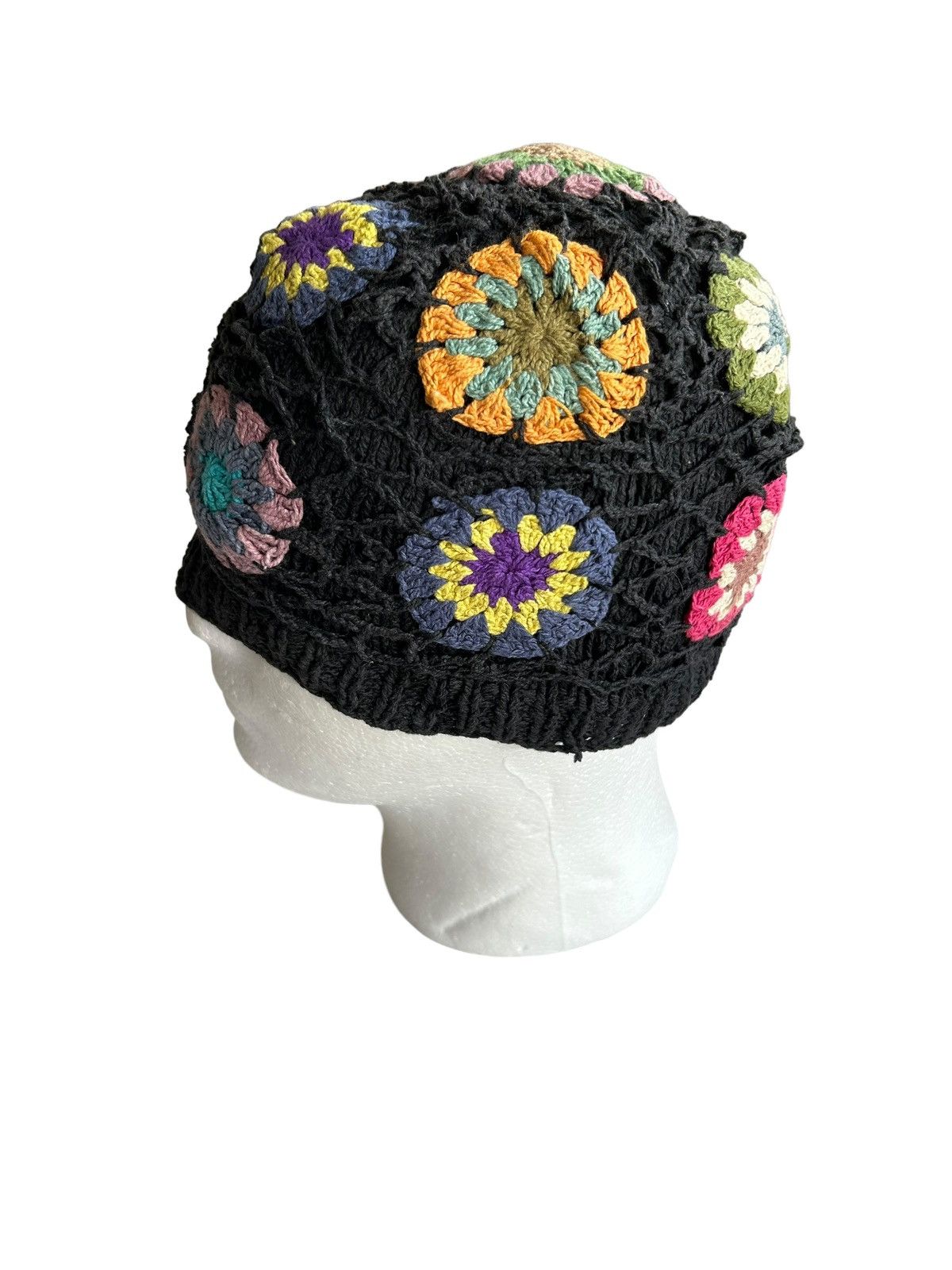 Japanese Brand × Kapital 🌈Hippies Style Crochet Knitted Handmade Beanie Hats ☠️🌈 Size ONE SIZE - 5 Thumbnail