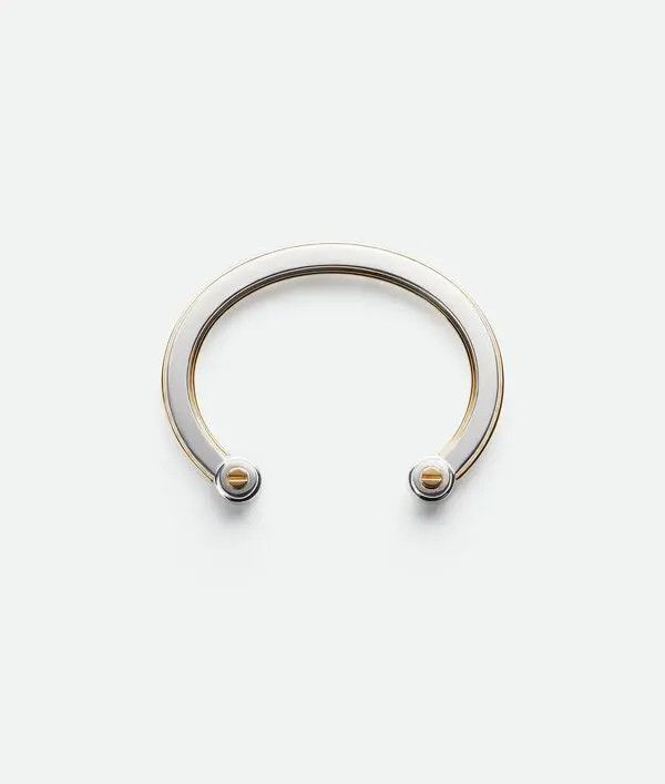 Bottega Veneta o1bcso1str0925 Size: M / Bolt Cuff Bracelet in Silver/Yellow Size ONE SIZE - 2 Thumbnail