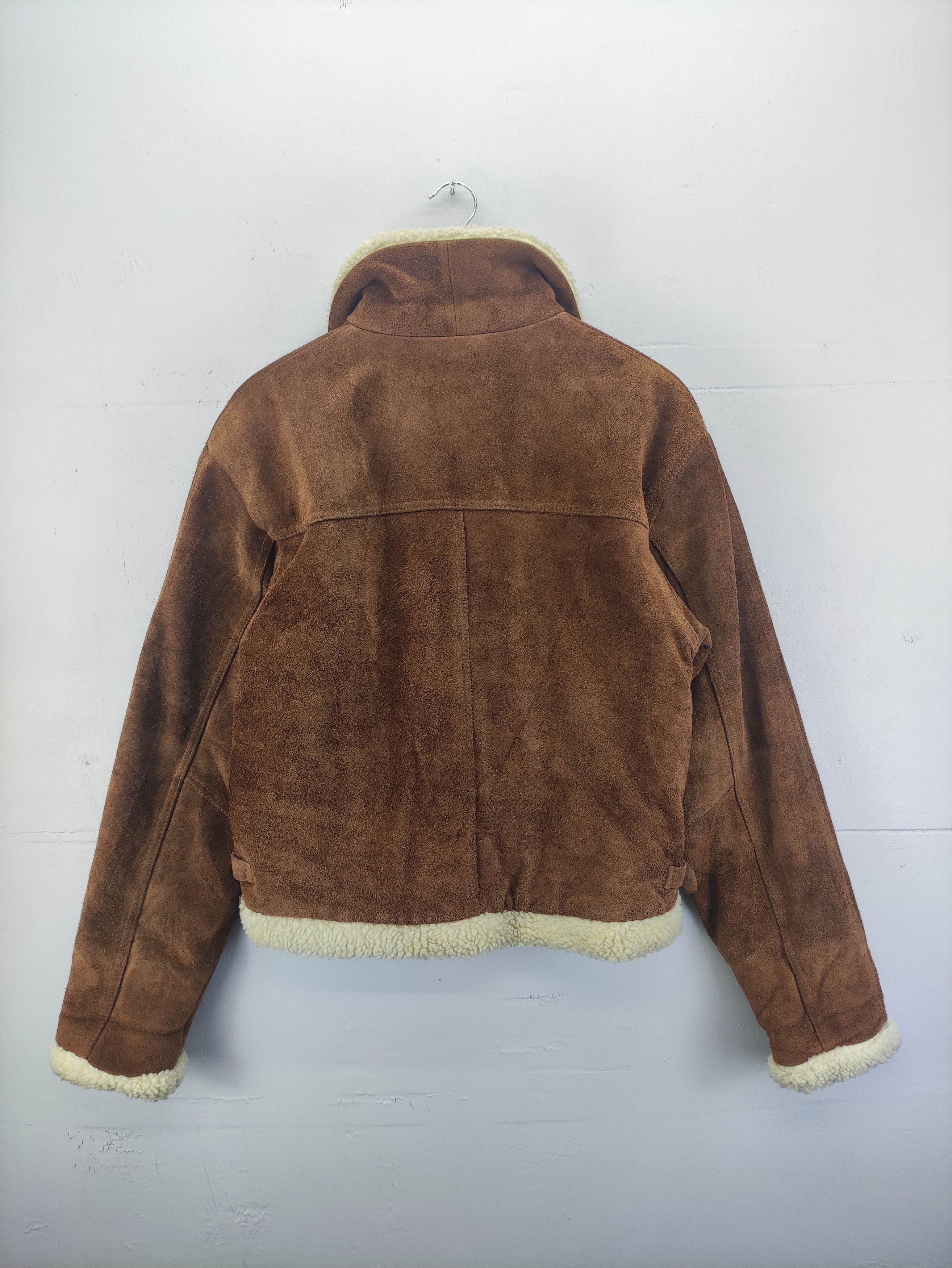 Leather Vintage Suede Cow Leather Jacket Zipper Lining Sherpa Size US M / EU 48-50 / 2 - 8 Thumbnail