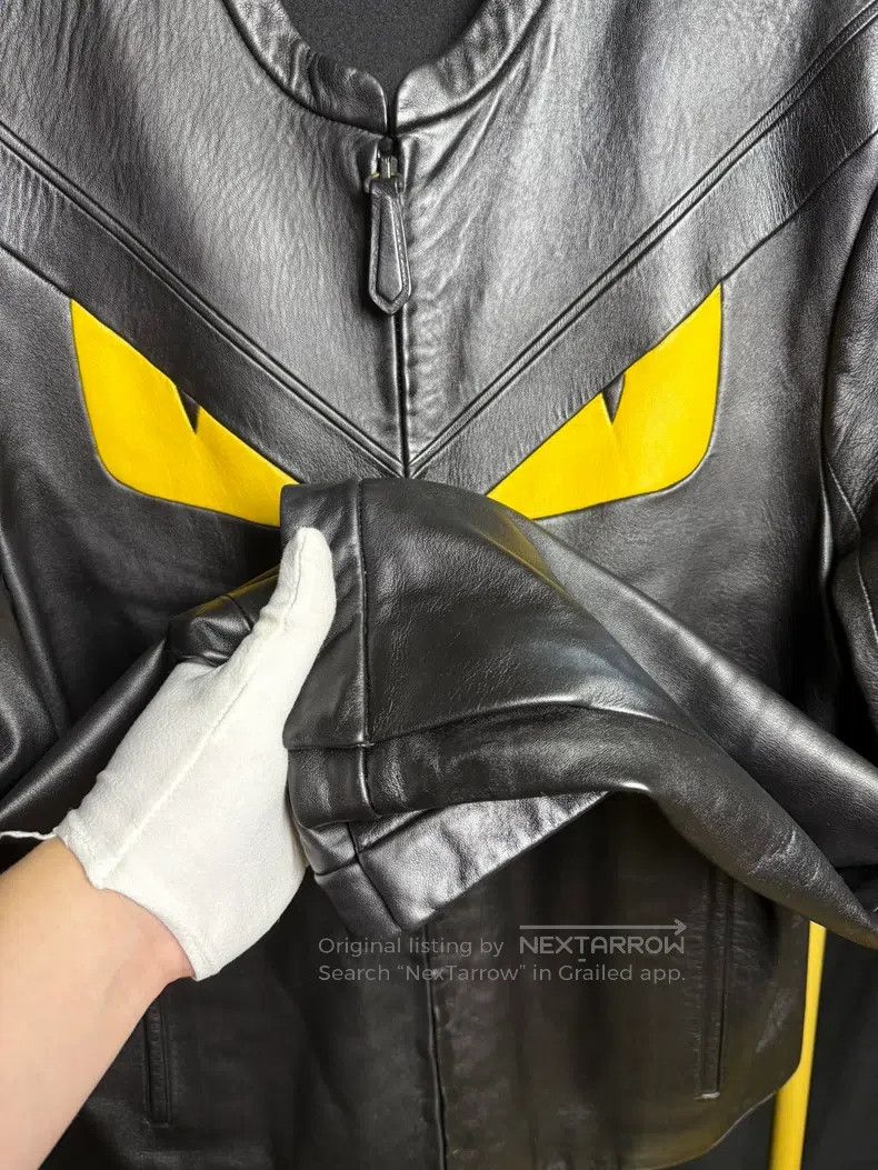 Fendi Fendi Little Monster Leather Jacket, Lamb Leather, Cashmer Size US M / EU 48-50 / 2 - 8 Thumbnail