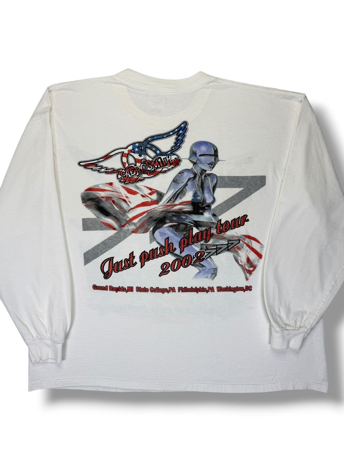 Band Tees Vintage 2002 Aerosmith Sorayama Long Sleeve Tee Size US XL / EU 56 / 4 - 2 Thumbnail