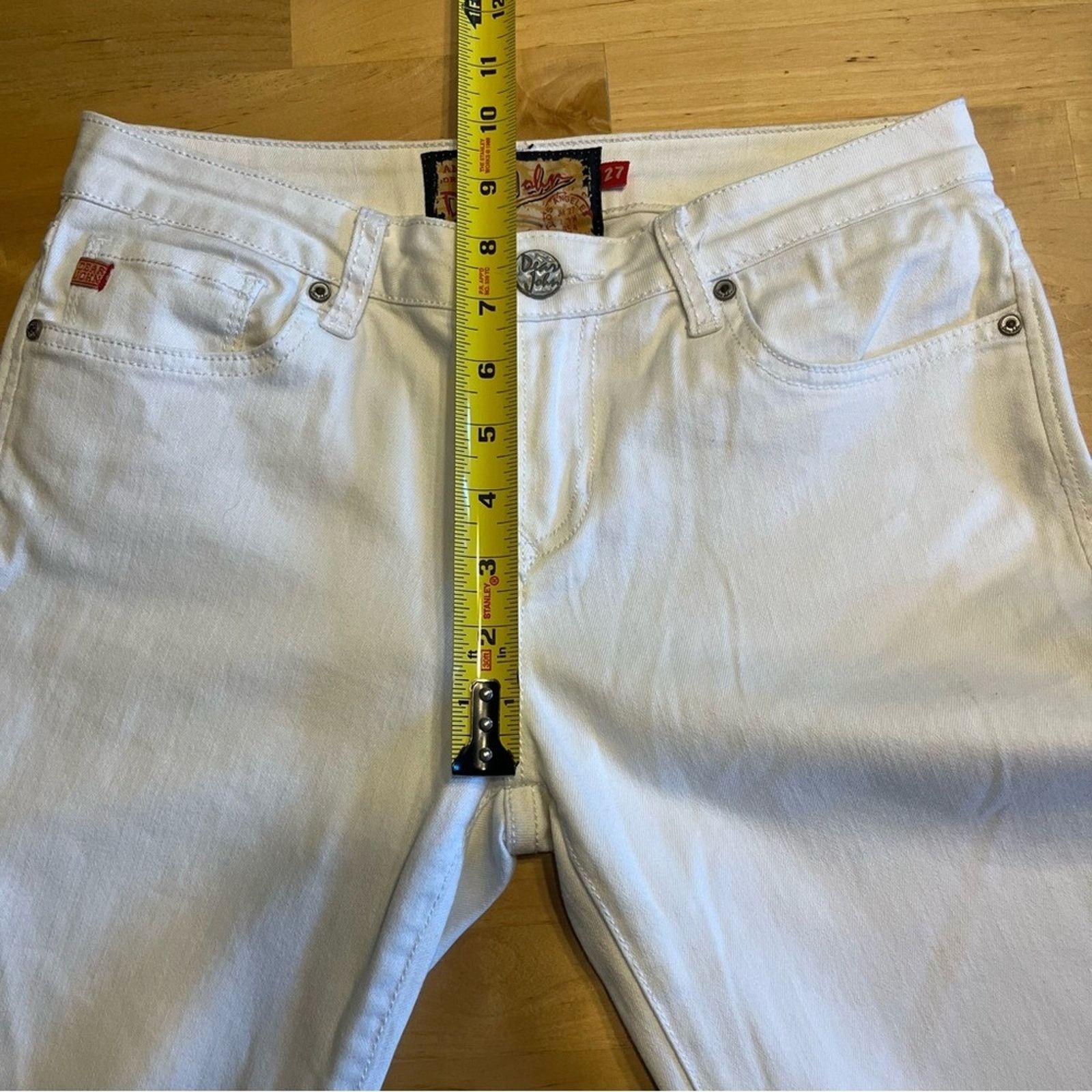 Other Dear John Women's Size 27 White Denim Jeans Regular Fit Size 27" / US 4 / IT 40 - 7 Thumbnail