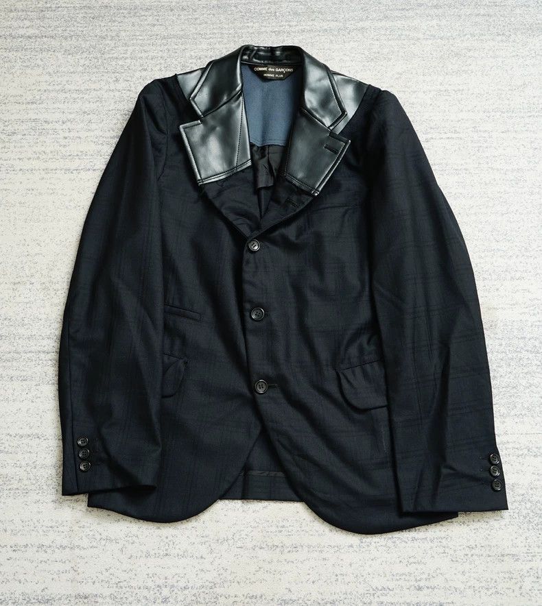 Comme des Garcons Comme des Garcons Armor season leather collar splicing sui Size US S / EU 44-46 / 1 - 1 Thumbnail