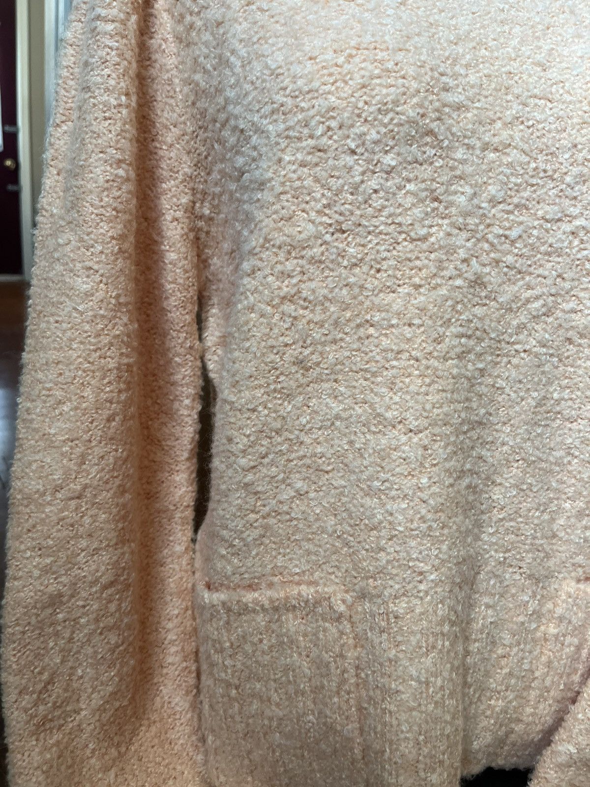 Talbots Talbots Light Orange Peach XL Sweater Fuzzy Pullover Size XL / US 12-14 / IT 48-50 - 2 Thumbnail
