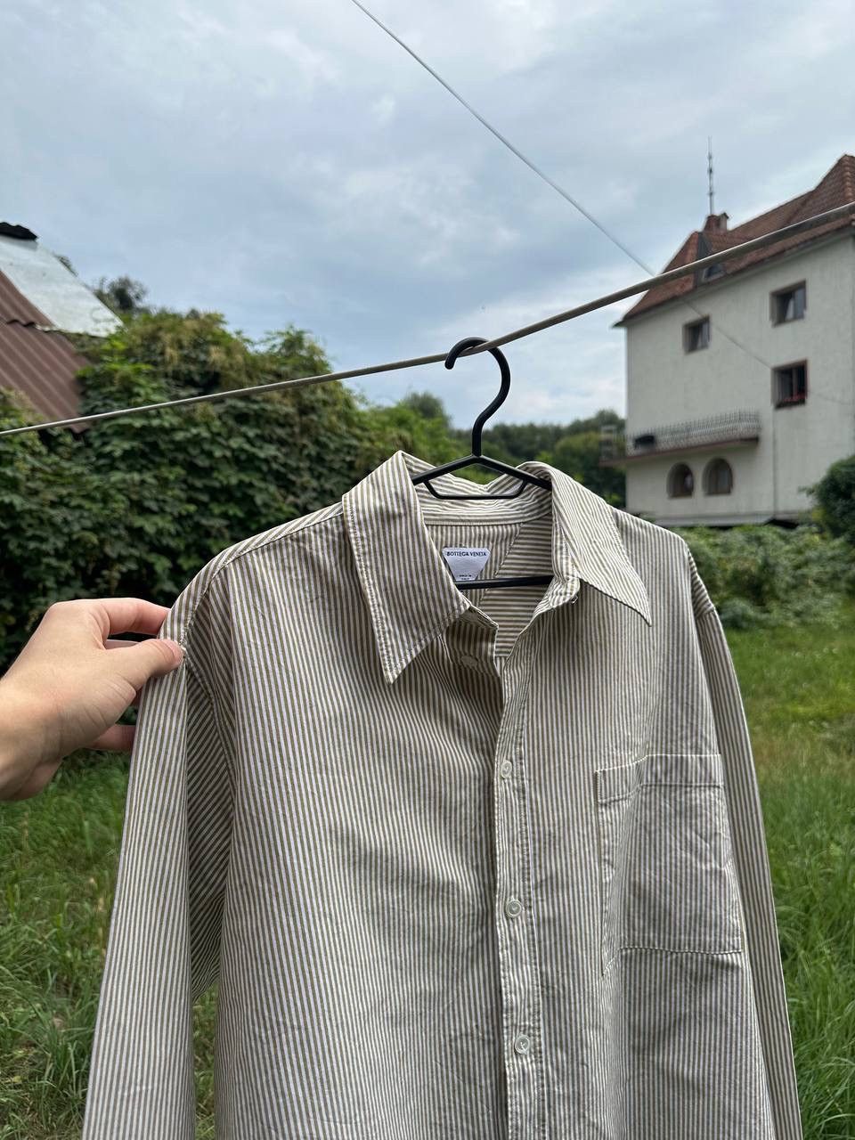 Bottega Veneta Striped Shirt Pearl Buttons