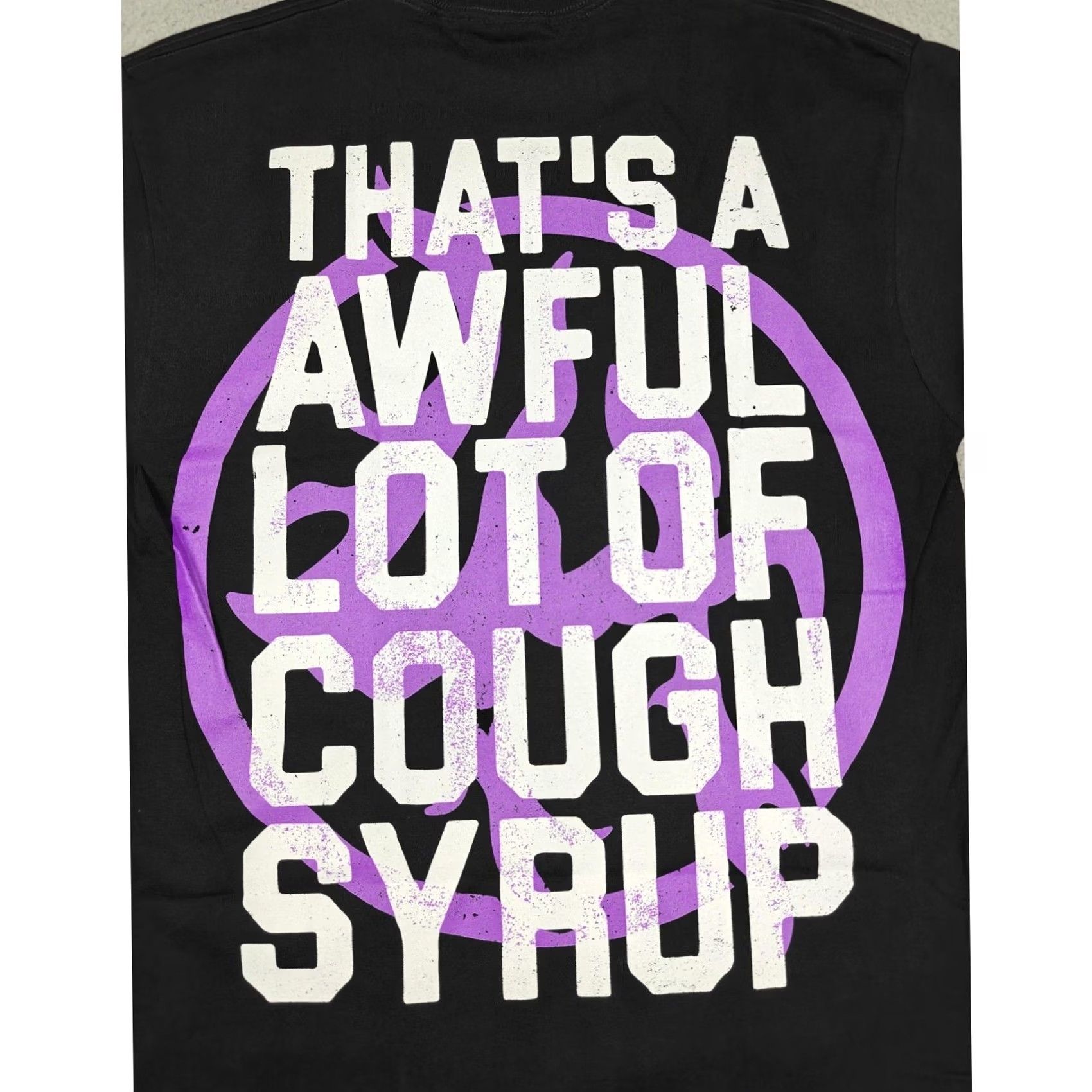 Vintage Awful Lot Of Cough Syrup Lost Hills Shirt Mens Large Black Heavyweight Tee New Size US L / EU 52-54 / 3 - 7 Thumbnail