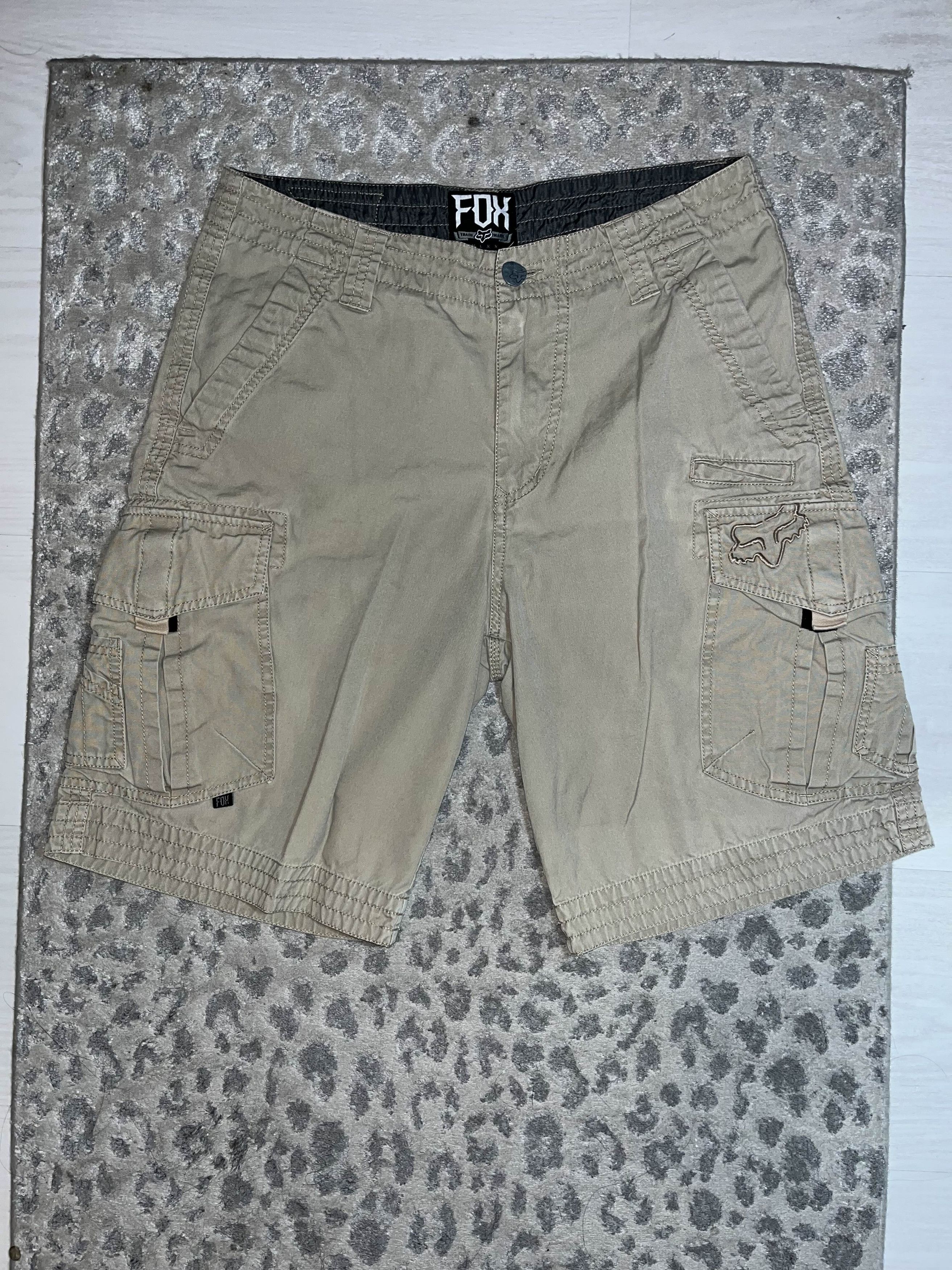 Fox Racing Y2K Fox Racing Khaki Cargo Shorts Size US 32 / EU 48 - 3 Thumbnail
