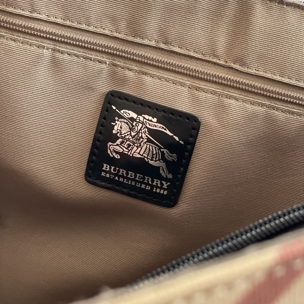 Burberry × Vintage RARE Burberry monogram handle bag y2k Size ONE SIZE - 10 Thumbnail