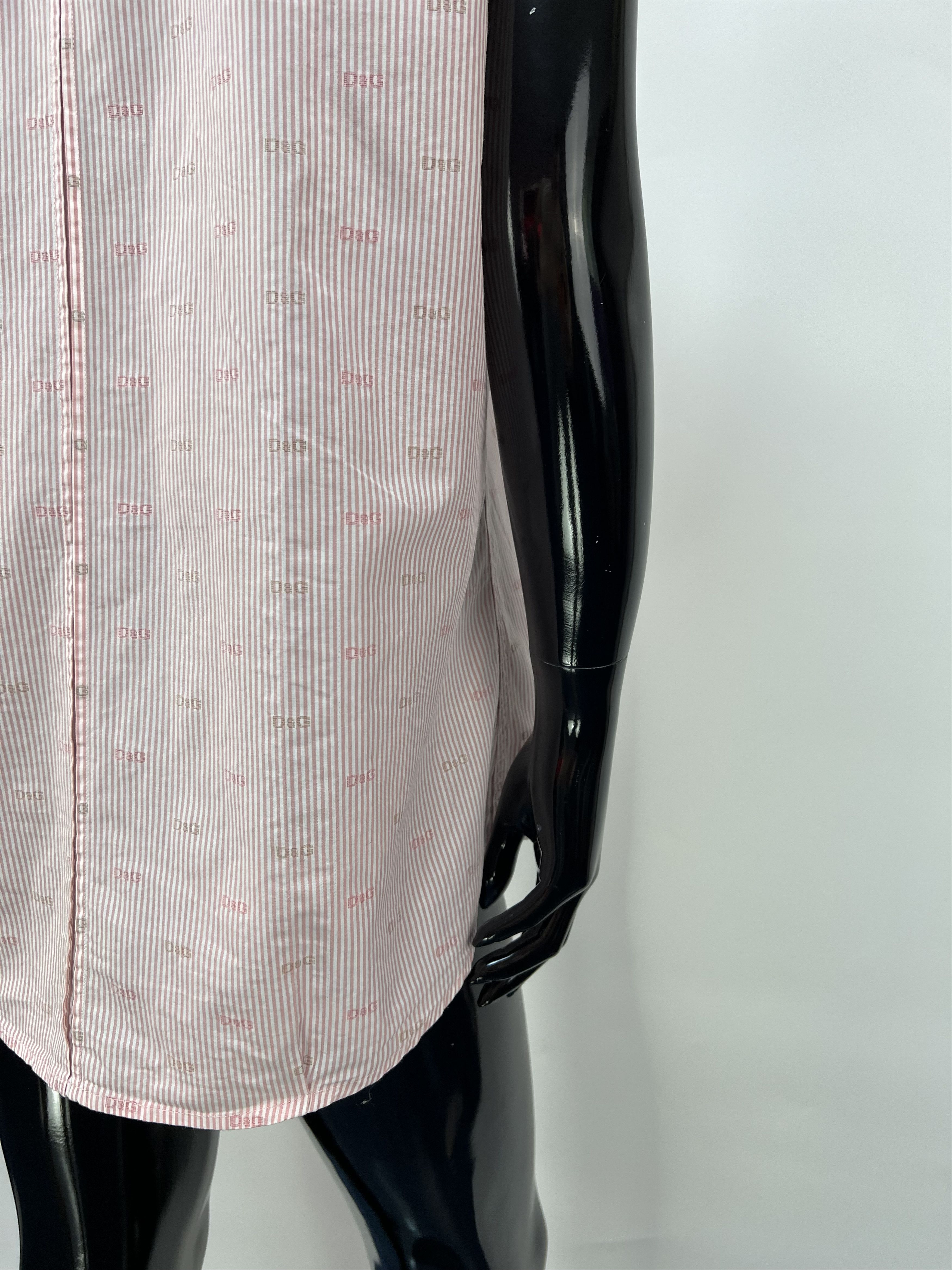 Dolce & Gabbana Dolce Gabbana Logo Sleeveless Stripe Button Up Shirt Size US L / EU 52-54 / 3 - 10 Thumbnail