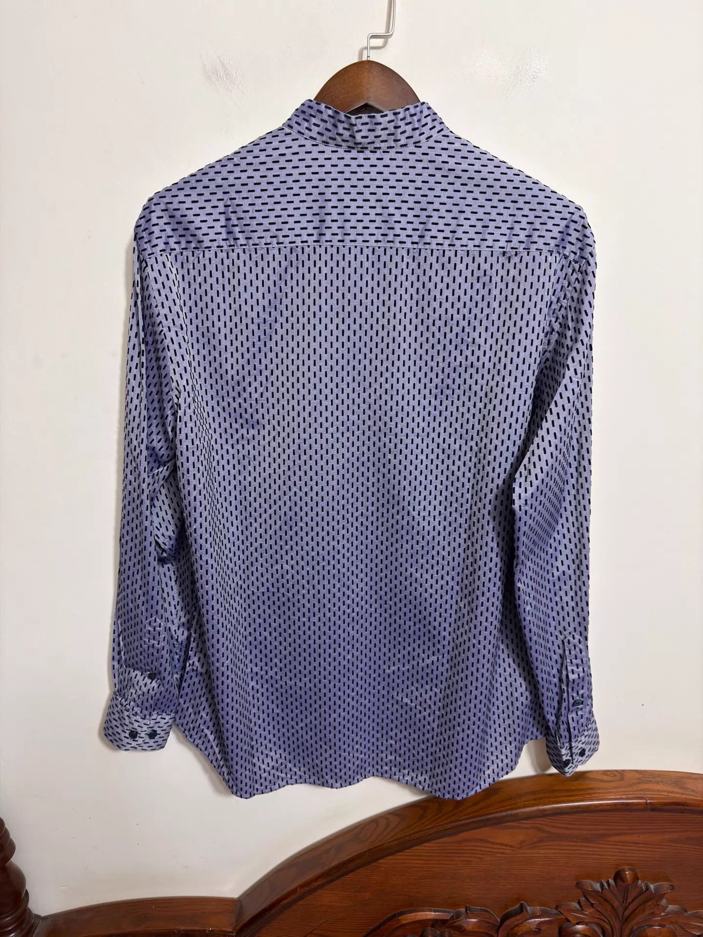 Giorgio Armani Giorgio Armani Long Sleeve Shirt/Jacket Lavender 39/42 Size US XL / EU 56 / 4 - 2 Thumbnail
