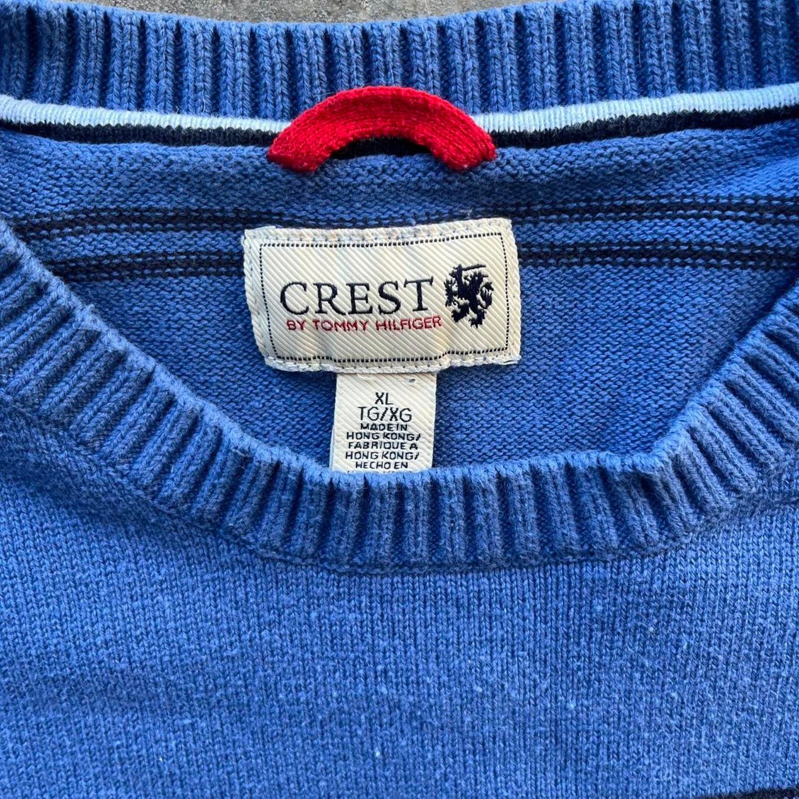Tommy Hilfiger Vintage blue tommy hilfiger minimal Size US L / EU 52-54 / 3 - 3 Thumbnail