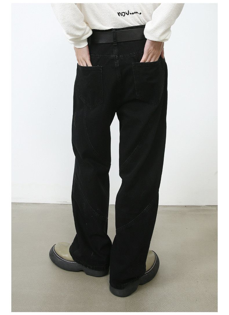 Japanese Brand × Jean Japanese retro patchwork loose wide-leg casual jeans Size US 32 / EU 48 - 6 Thumbnail