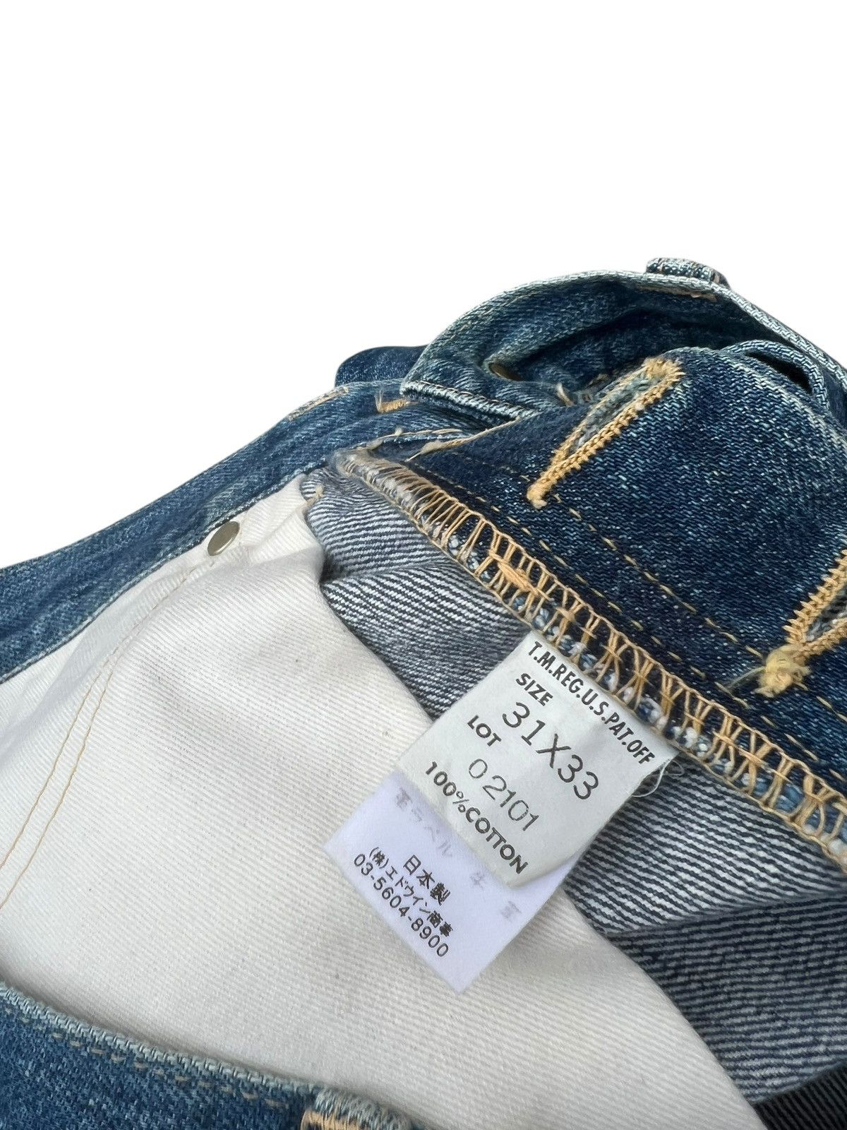 Lee Vintage Lee Lot 02101 Sanforized Faded Denim Selvedge Jeans Size US 31 - 21 Thumbnail