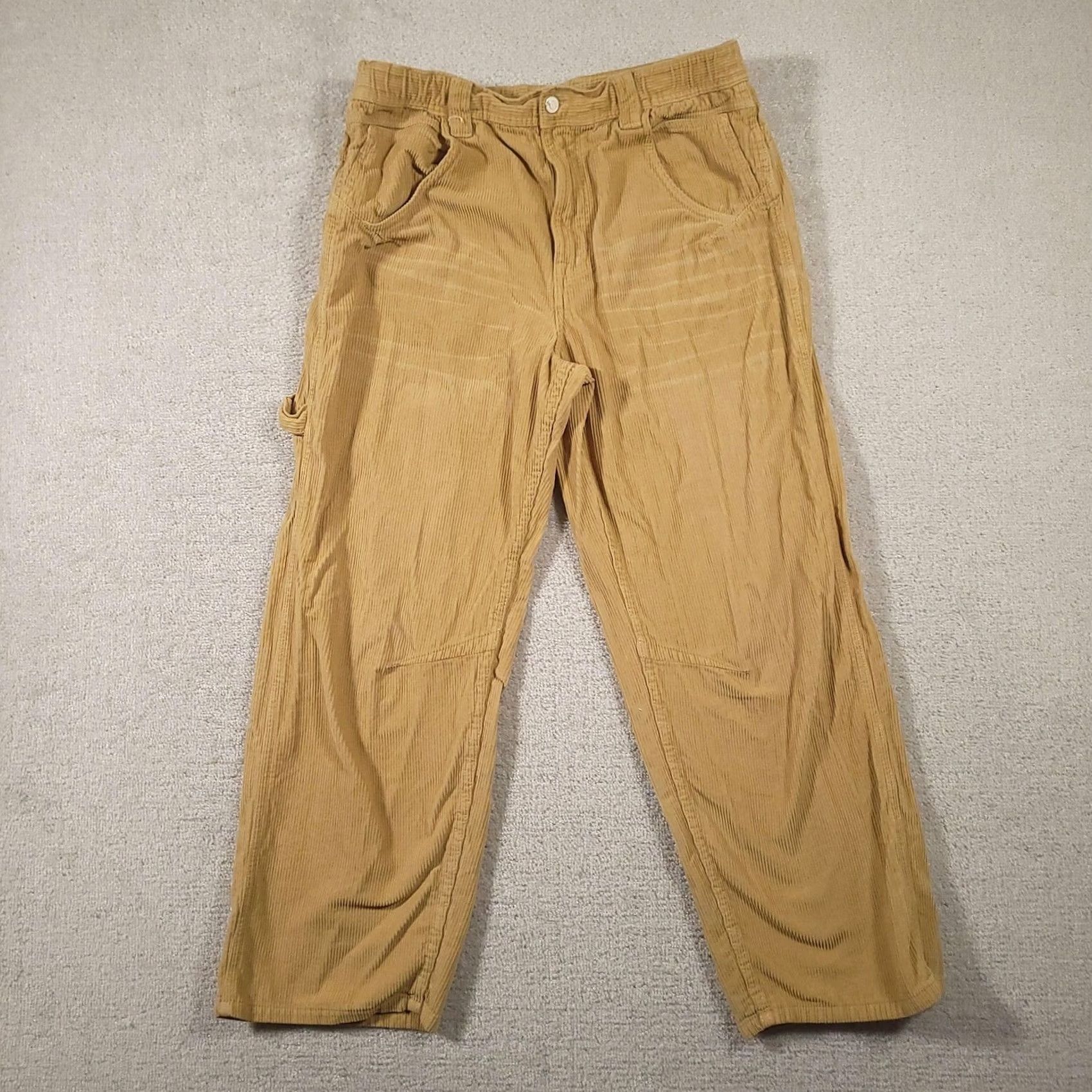 Vintage VINTAGE We The Free Faye Pants Womens 31 Tan Corduroy Low Slung Boyfriend Carpenter Size 24" / US 00 / IT 34 - 2 Thumbnail