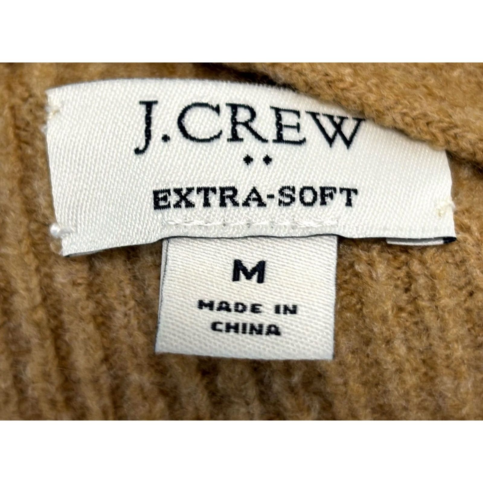 J.Crew J. Crew Cardigan Sweater Women’s M Tan Open Front Mid Length Solid Knit Acrylic Blend Vintage No Size M / US 6-8 / IT 42-44 - 6 Thumbnail
