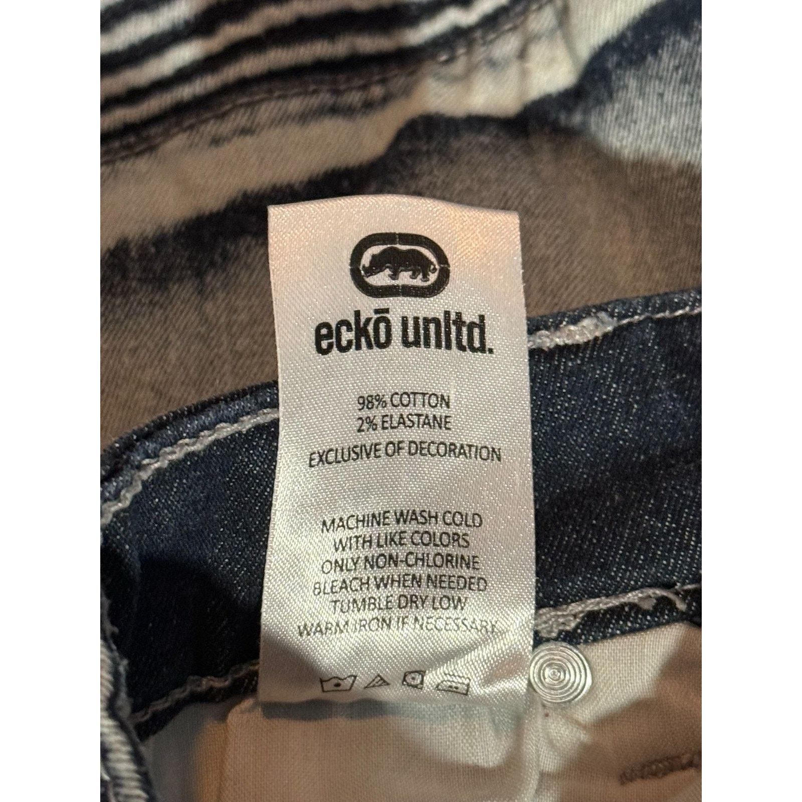 Ecko Unltd. Ecko Unltd Skinny Jeans Distressed Denim Size 32x32 Mens Y2K Size US 32 / EU 48 - 11 Thumbnail